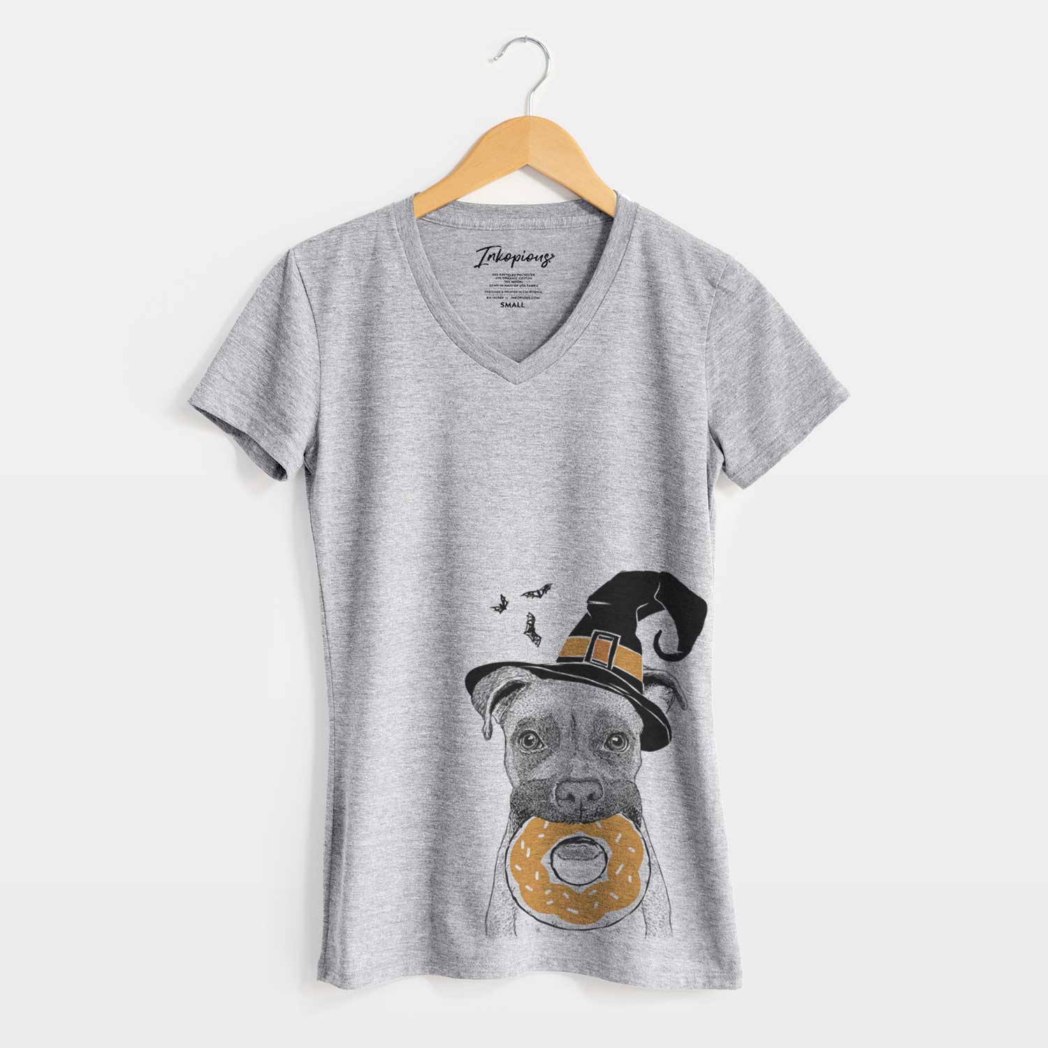 Witch Bo the Boxer - Women's V-neck Shirt