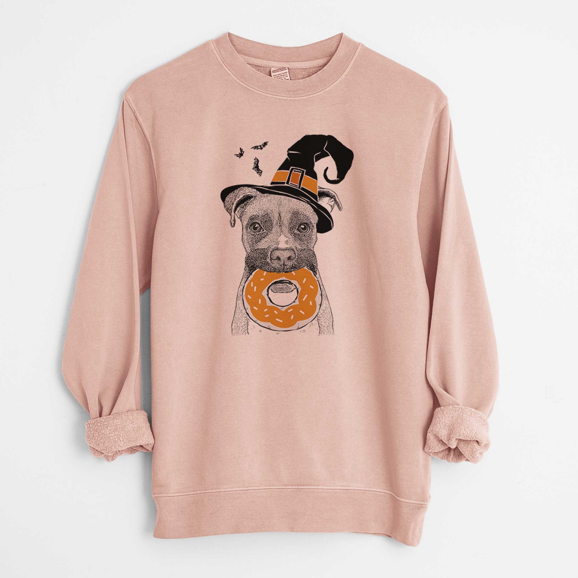 Witch Bo the Boxer - Unisex Pigment Dyed Crew Sweatshirt