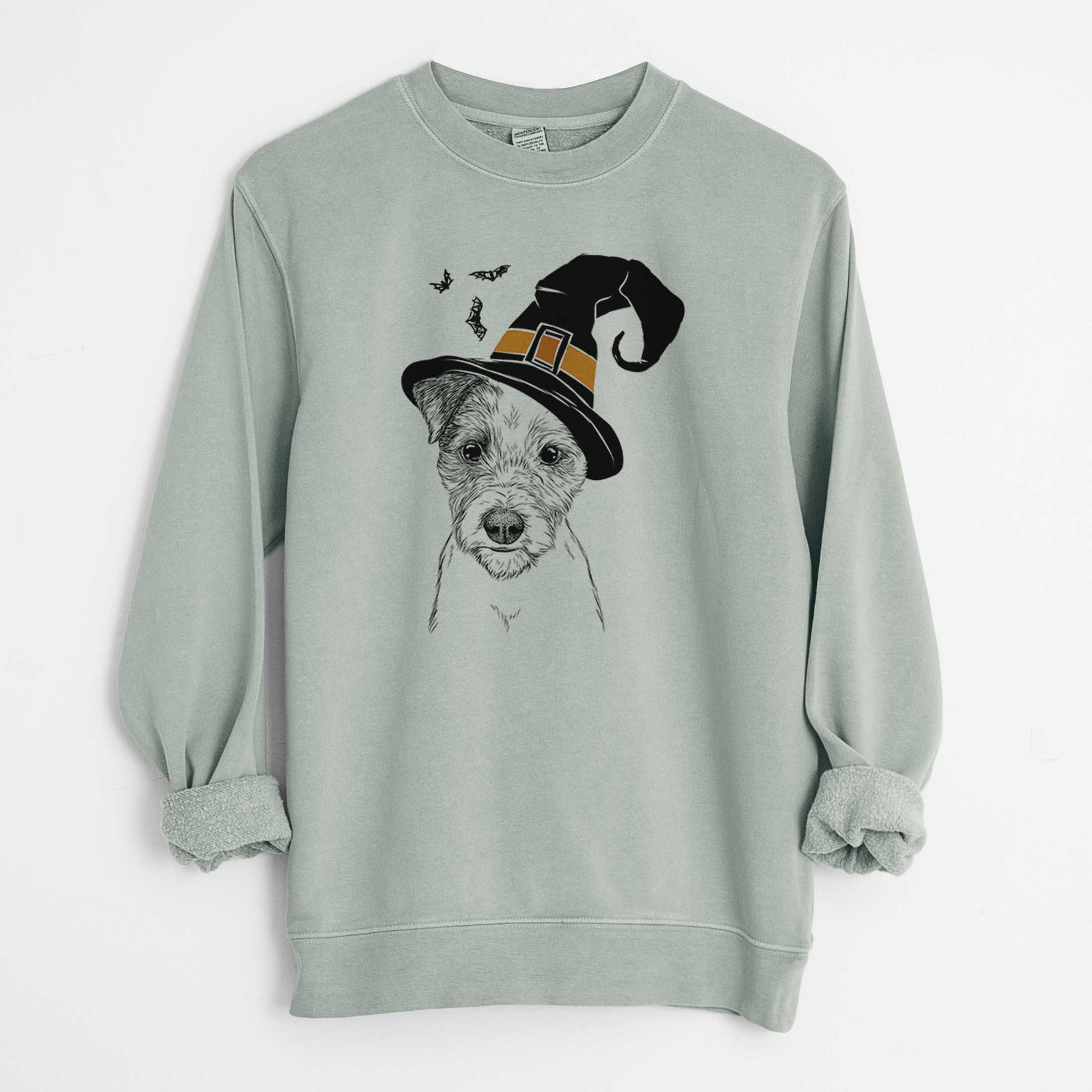 Witch Bogart the Parson Russell Terrier - Unisex Pigment Dyed Crew Sweatshirt