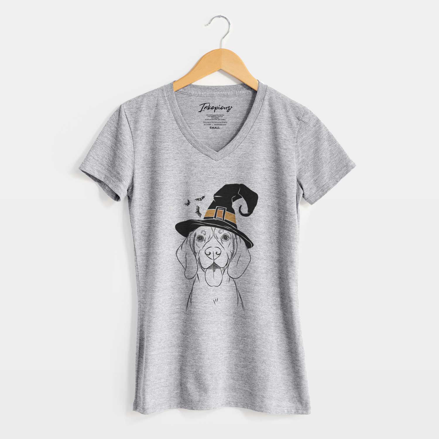 Witch Bogie the Beagle - Women's V-neck Shirt