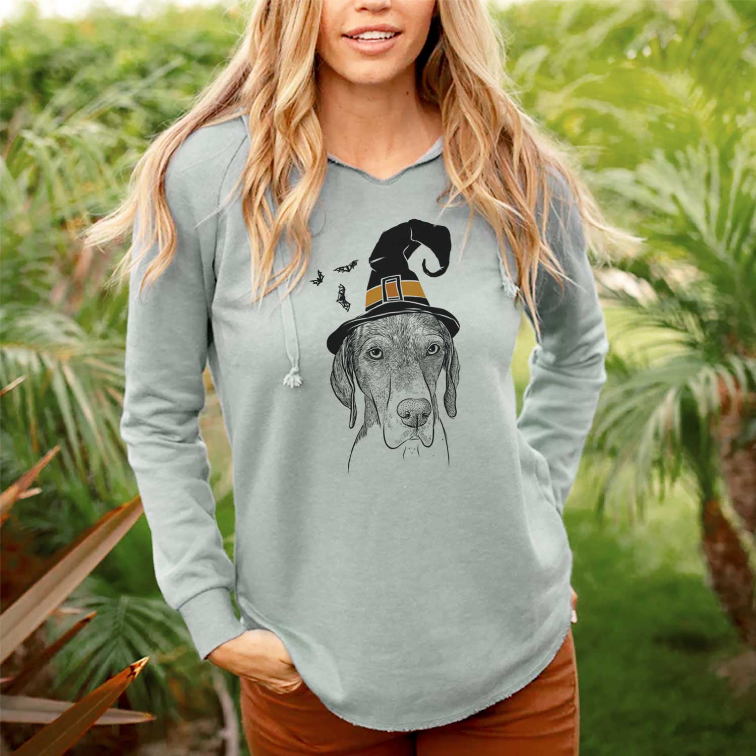 Witch Bohdi the German Shorthaired Pointer - Cali Wave Hooded Sweatshirt