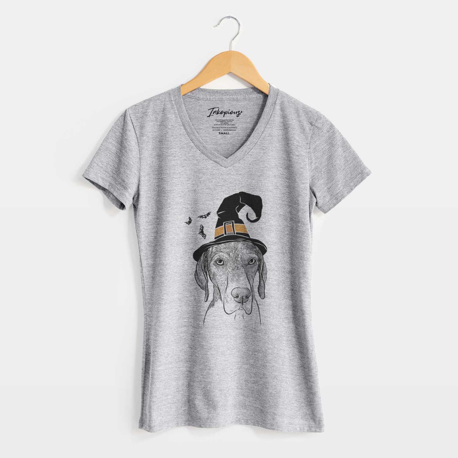 Witch Bohdi the German Shorthaired Pointer - Women's V-neck Shirt