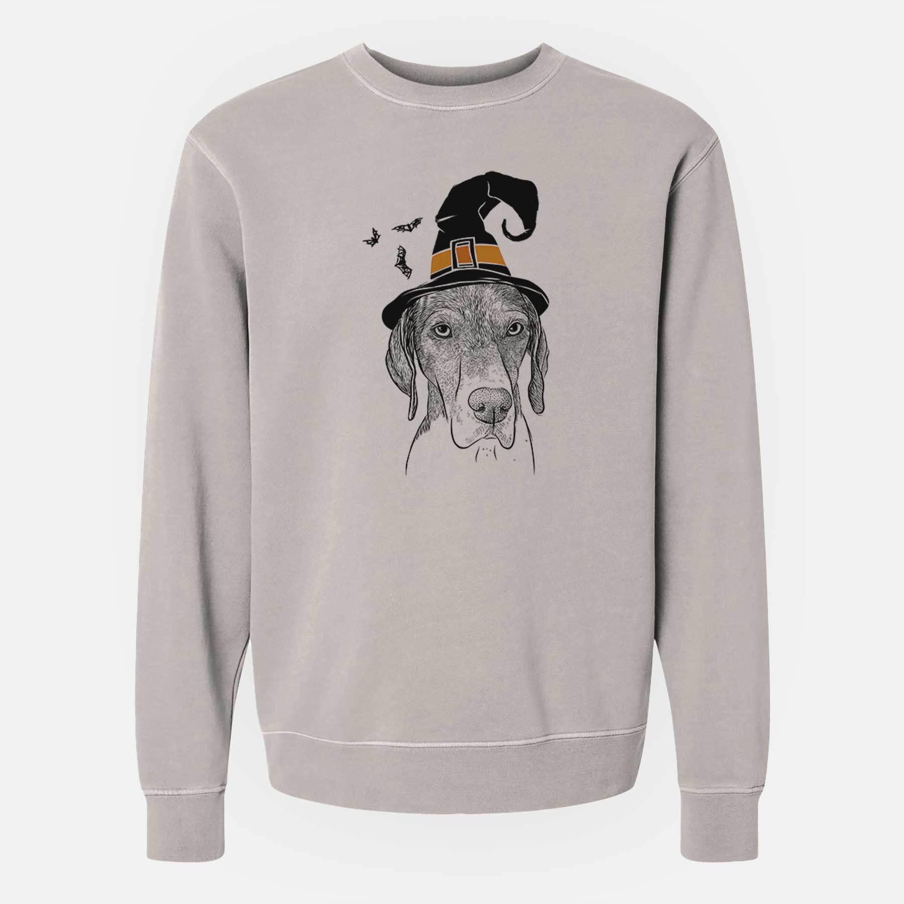 Witch Bohdi the German Shorthaired Pointer - Unisex Pigment Dyed Crew Sweatshirt