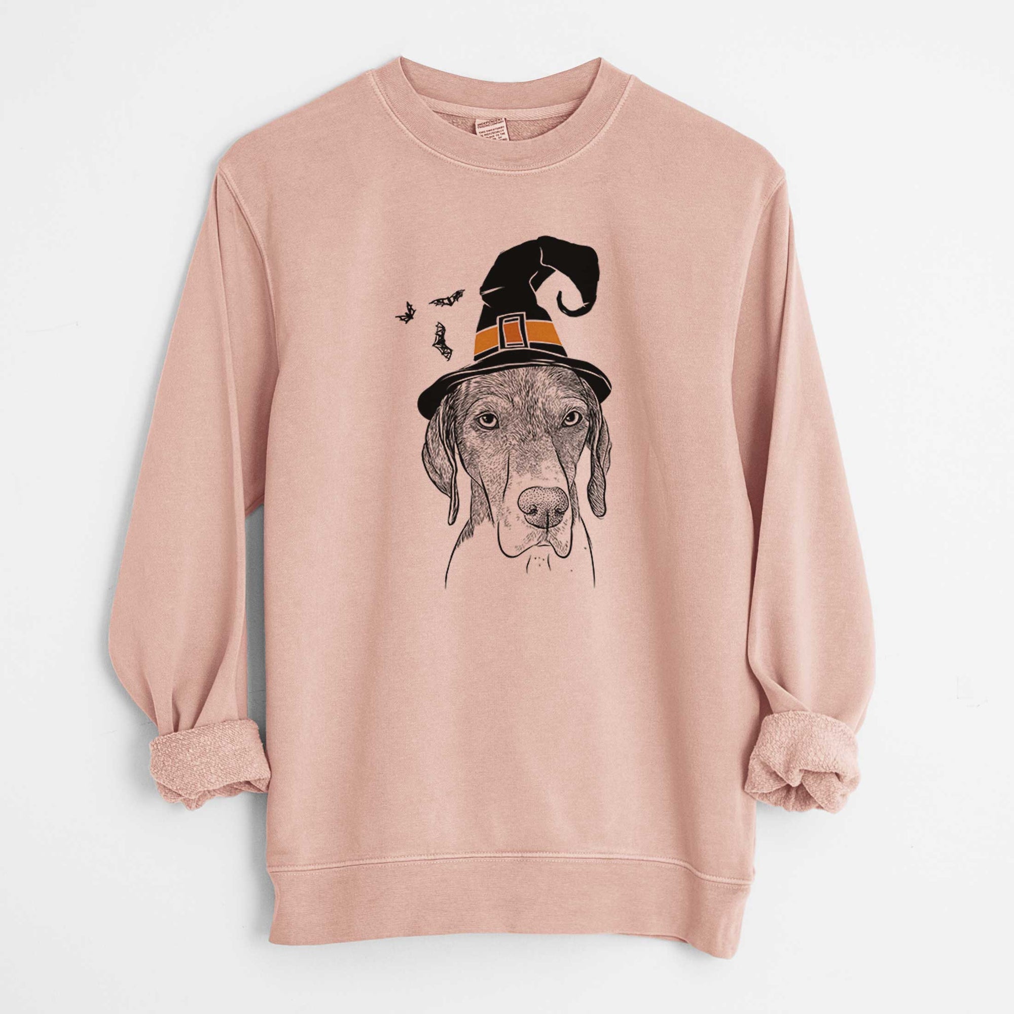 Witch Bohdi the German Shorthaired Pointer - Unisex Pigment Dyed Crew Sweatshirt