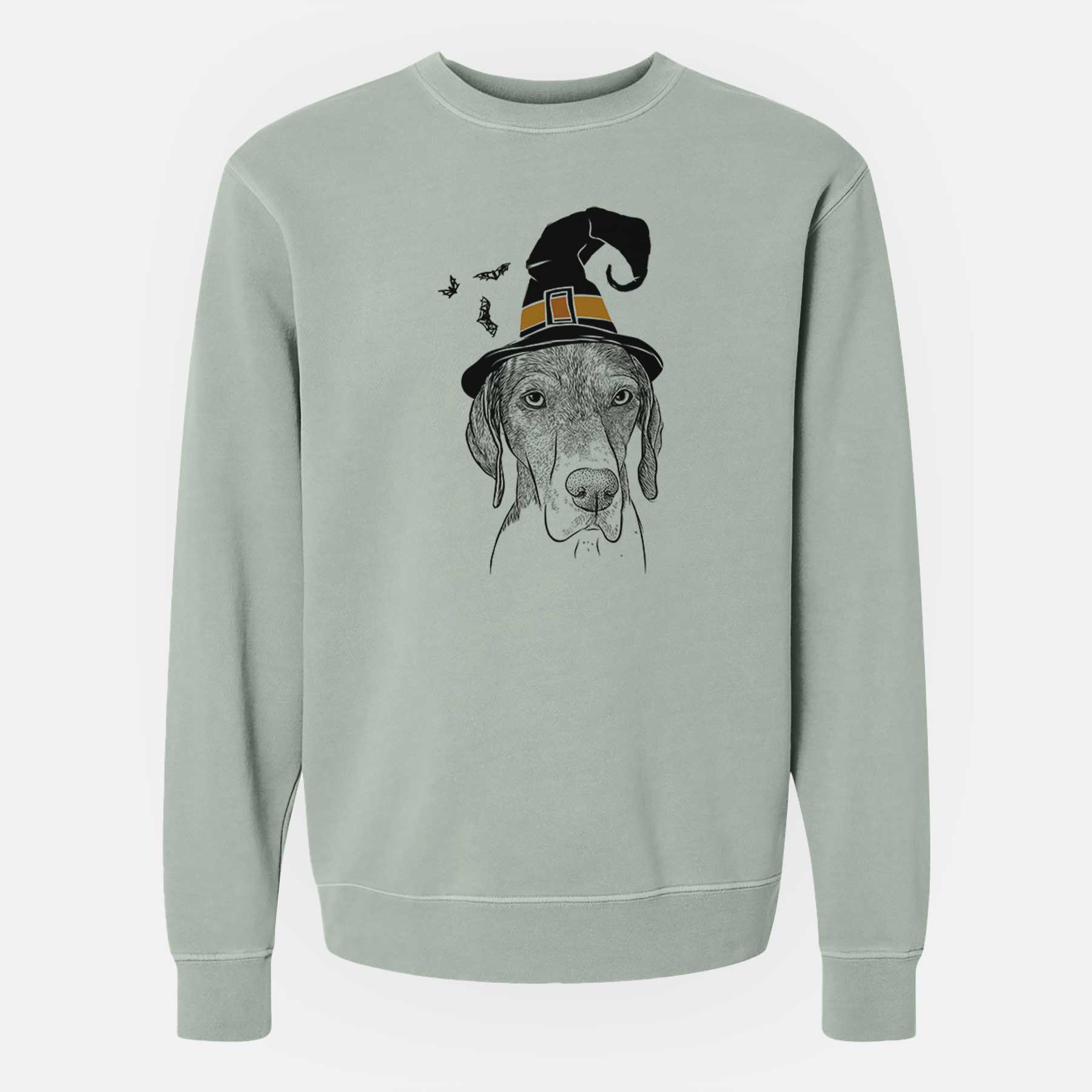 Witch Bohdi the German Shorthaired Pointer - Unisex Pigment Dyed Crew Sweatshirt