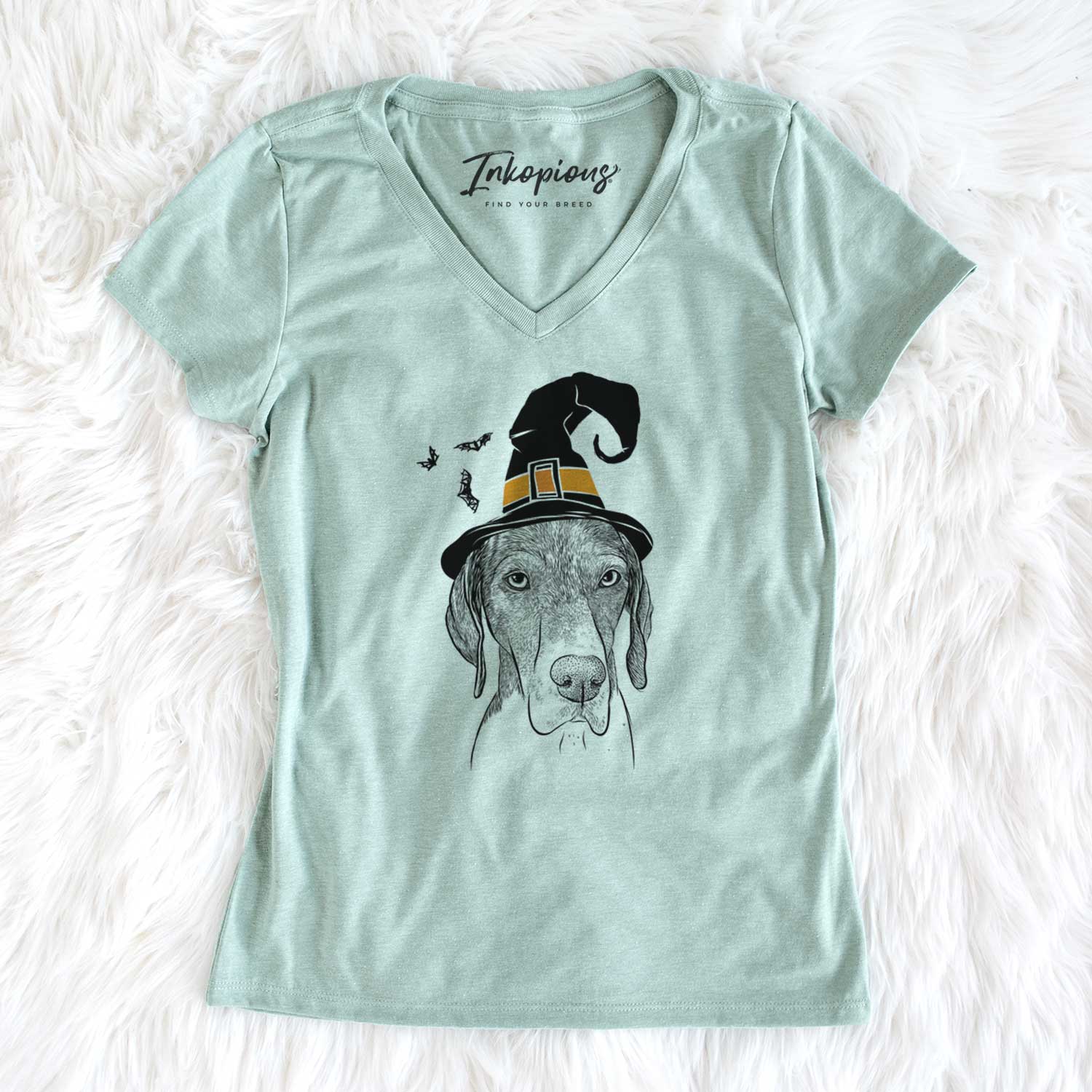 Witch Bohdi the German Shorthaired Pointer - Women's V-neck Shirt