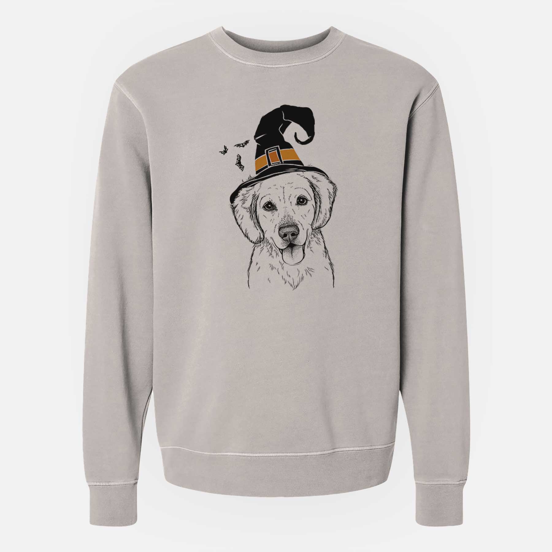 Witch Bojo the Golden Retriever - Unisex Pigment Dyed Crew Sweatshirt