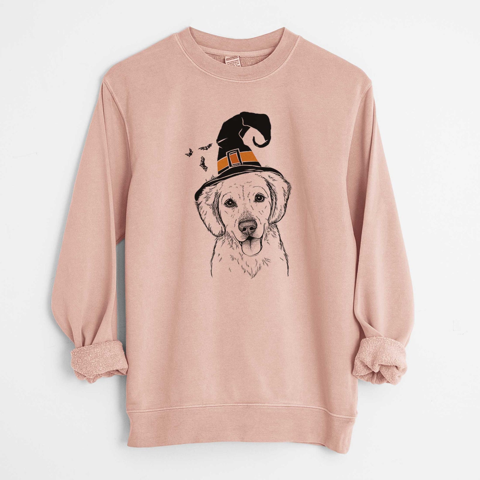 Witch Bojo the Golden Retriever - Unisex Pigment Dyed Crew Sweatshirt