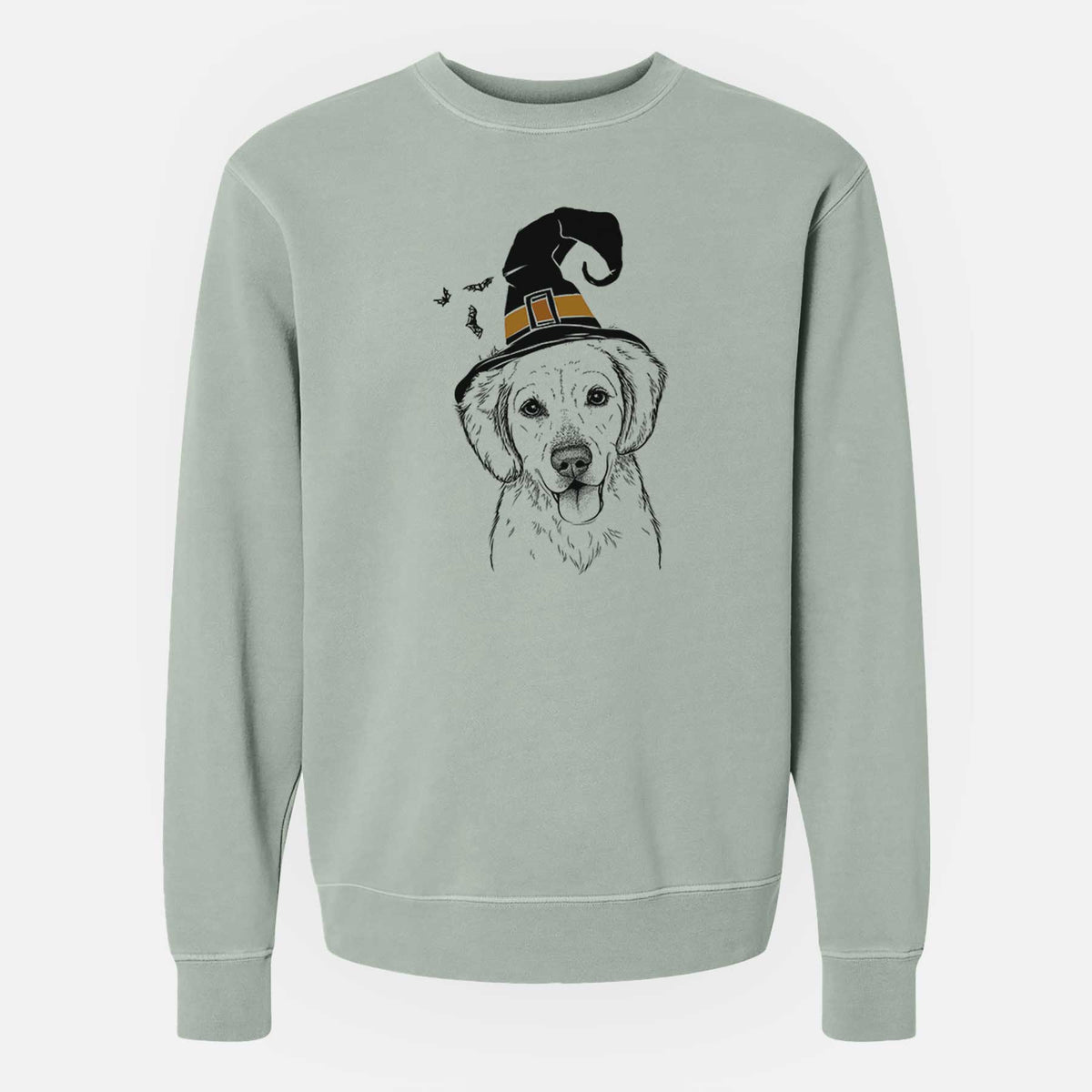 Witch Bojo the Golden Retriever - Unisex Pigment Dyed Crew Sweatshirt
