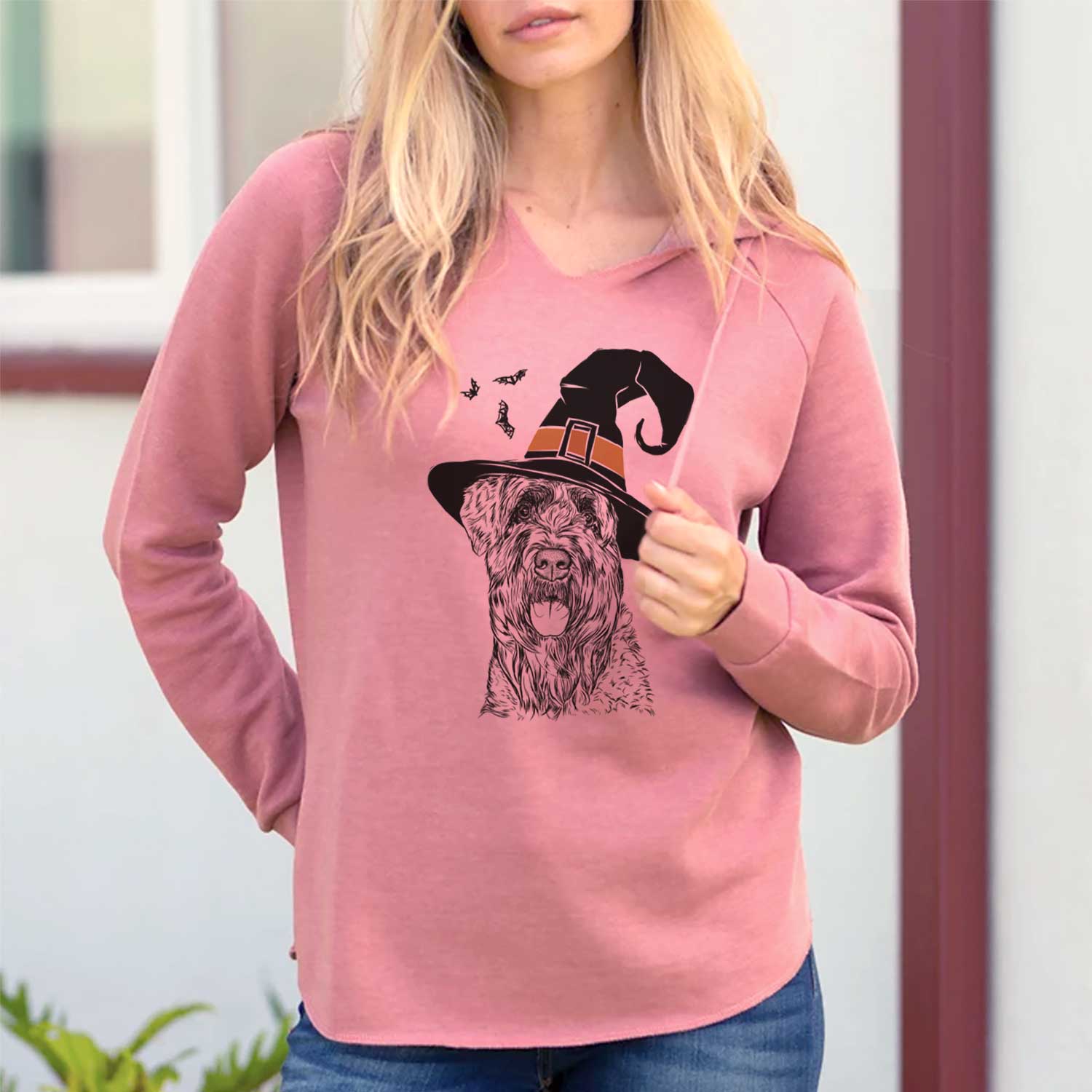 Witch Bonnie the Bouvier Des Flandres - Cali Wave Hooded Sweatshirt