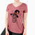 Witch Bonnie the Bouvier Des Flandres - Women's V-neck Shirt