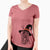 Witch Bonnie the Bouvier Des Flandres - Women's V-neck Shirt