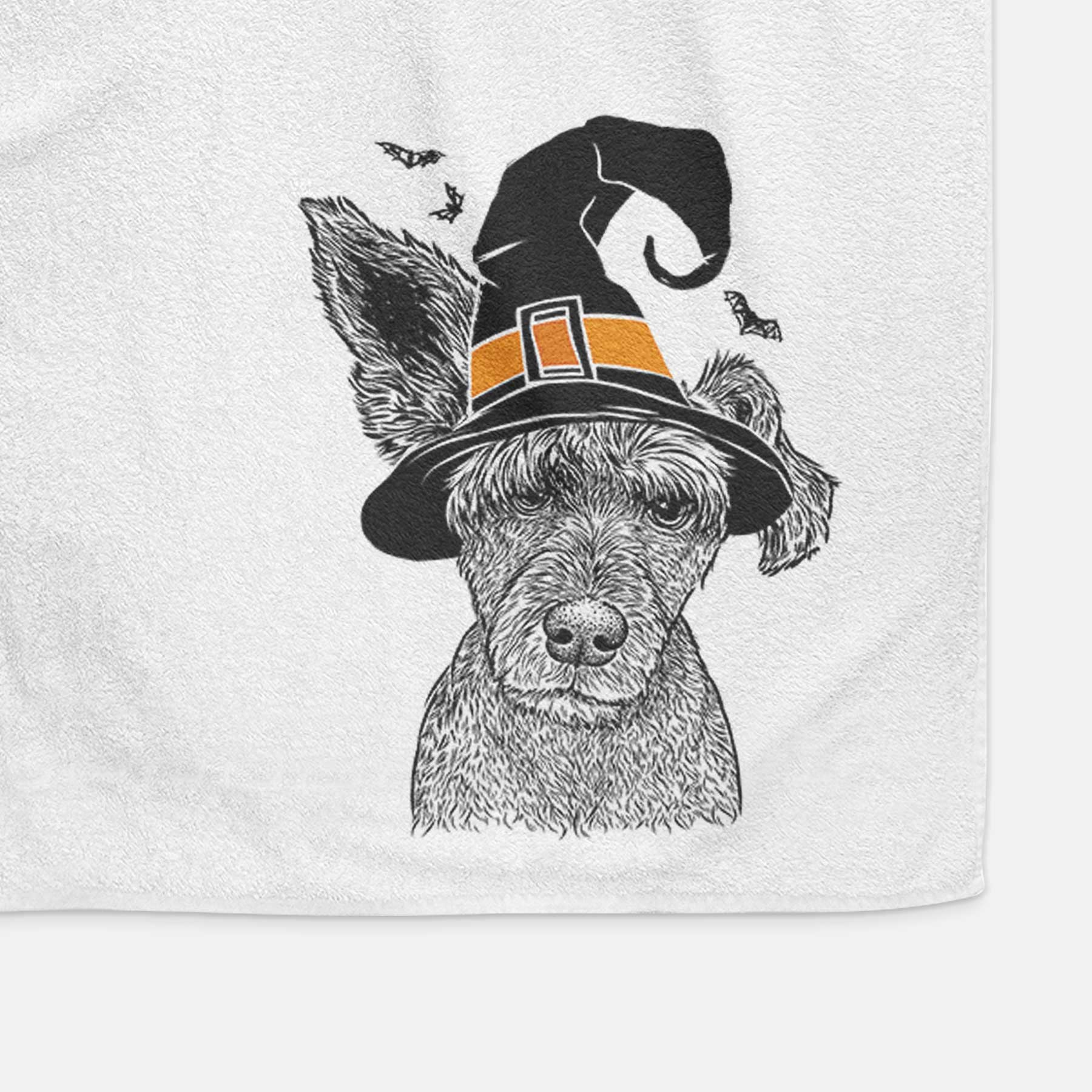 Boodles the Schnauzer Mix Decorative Hand Towel