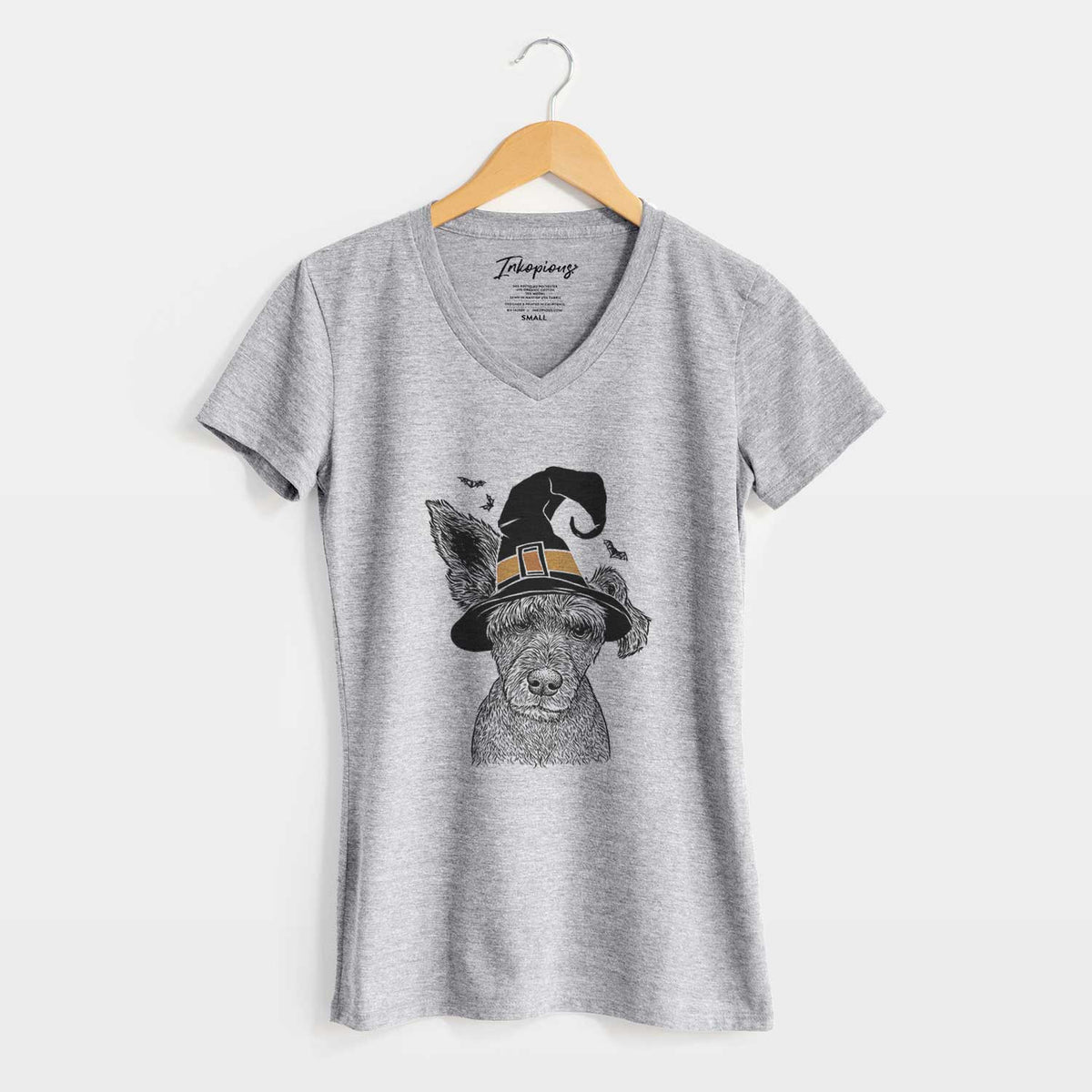 Witch Boodles the Schnauzer Mix - Women's V-neck Shirt
