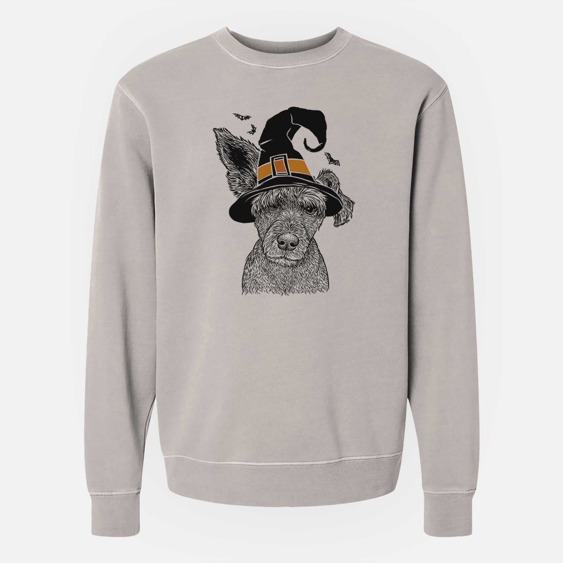 Witch Boodles the Schnauzer Mix - Unisex Pigment Dyed Crew Sweatshirt