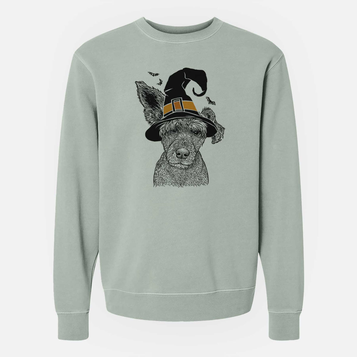 Witch Boodles the Schnauzer Mix - Unisex Pigment Dyed Crew Sweatshirt