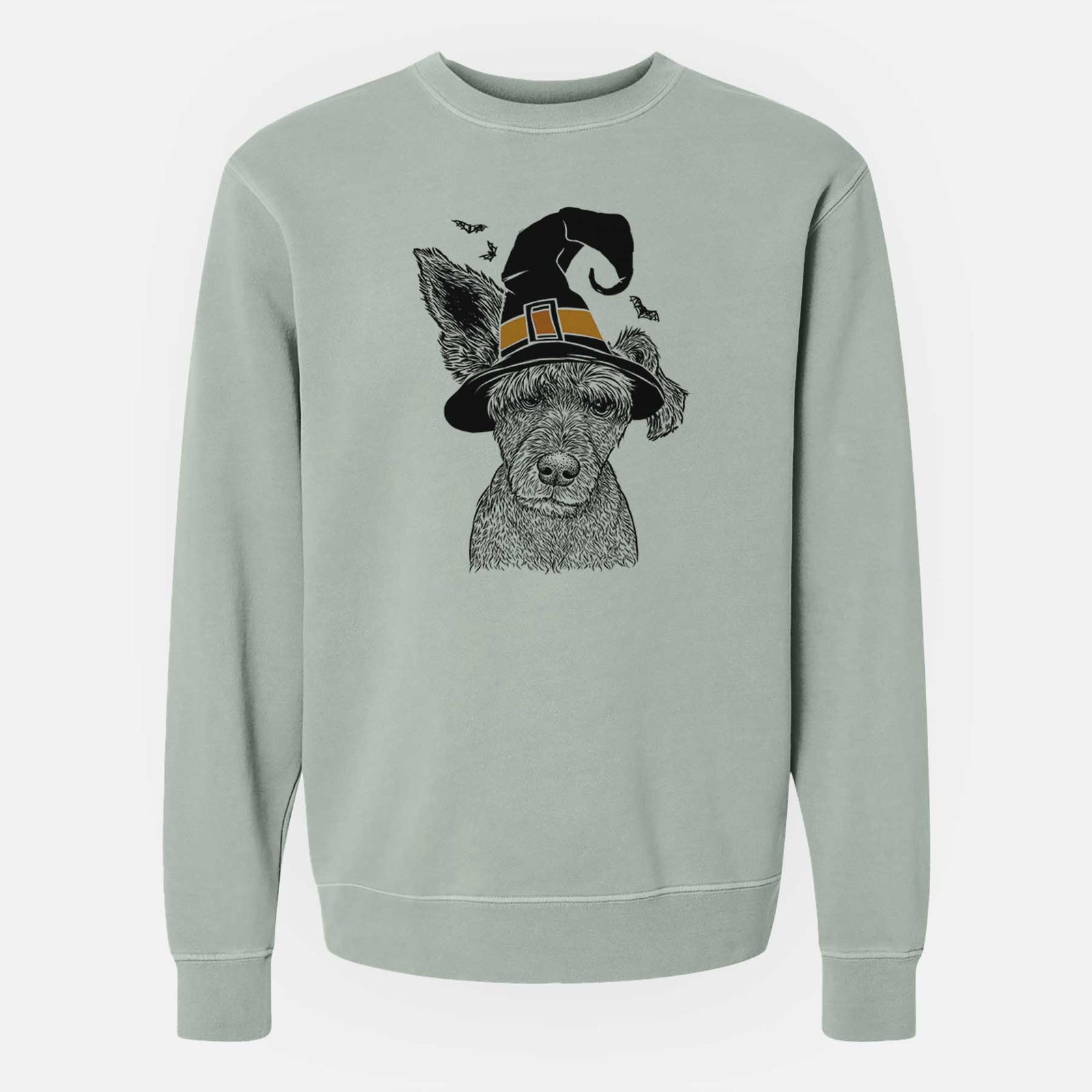 Witch Boodles the Schnauzer Mix - Unisex Pigment Dyed Crew Sweatshirt