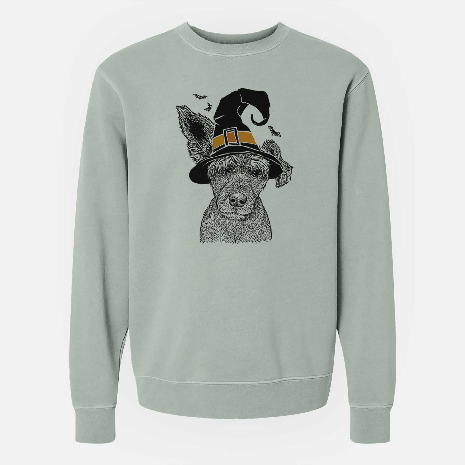 Witch Boodles the Schnauzer Mix - Unisex Pigment Dyed Crew Sweatshirt