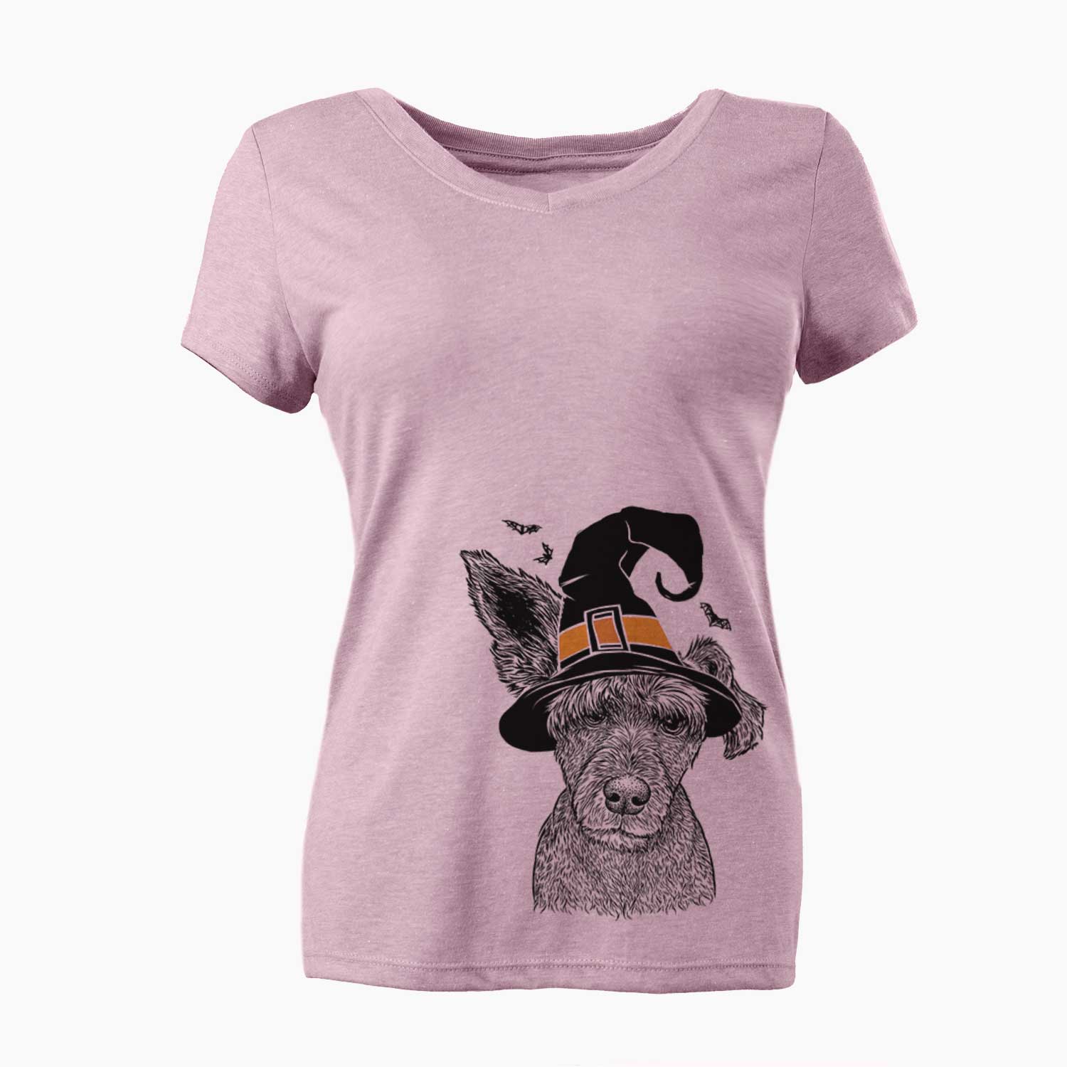 Witch Boodles the Schnauzer Mix - Women's V-neck Shirt