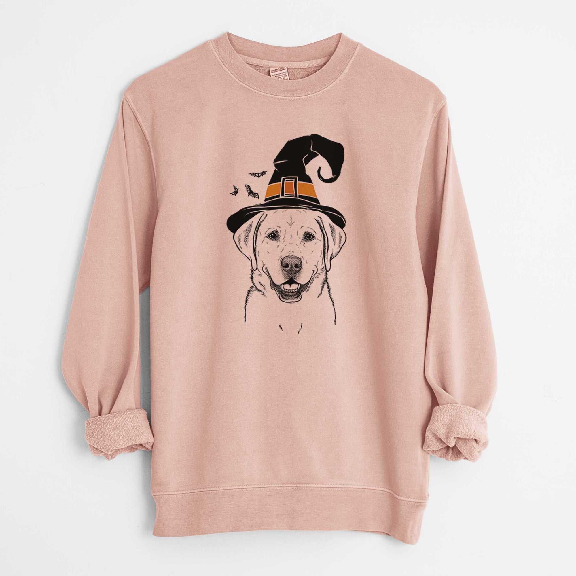 Witch Booney the Labrador Retriever - Unisex Pigment Dyed Crew Sweatshirt