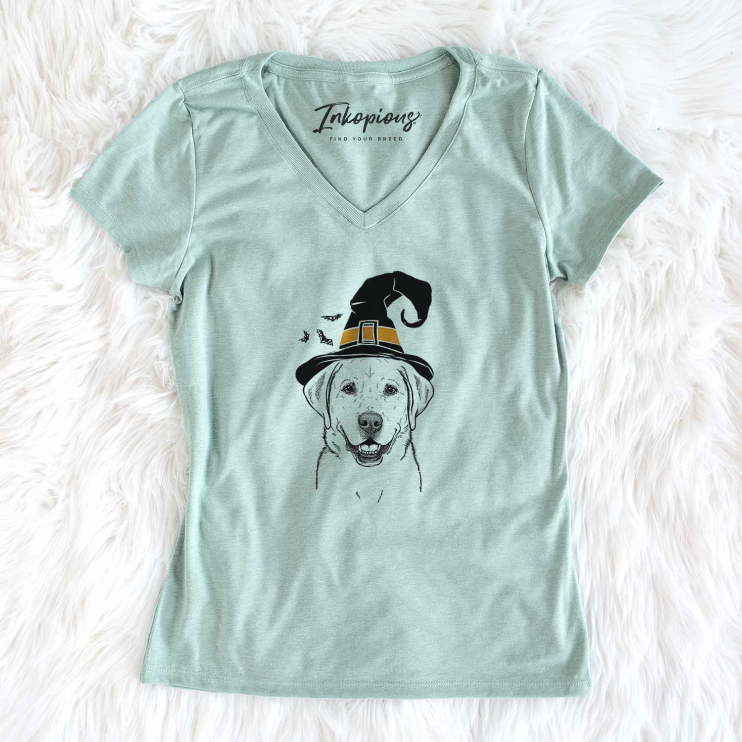 Witch Booney the Labrador Retriever - Women's V-neck Shirt