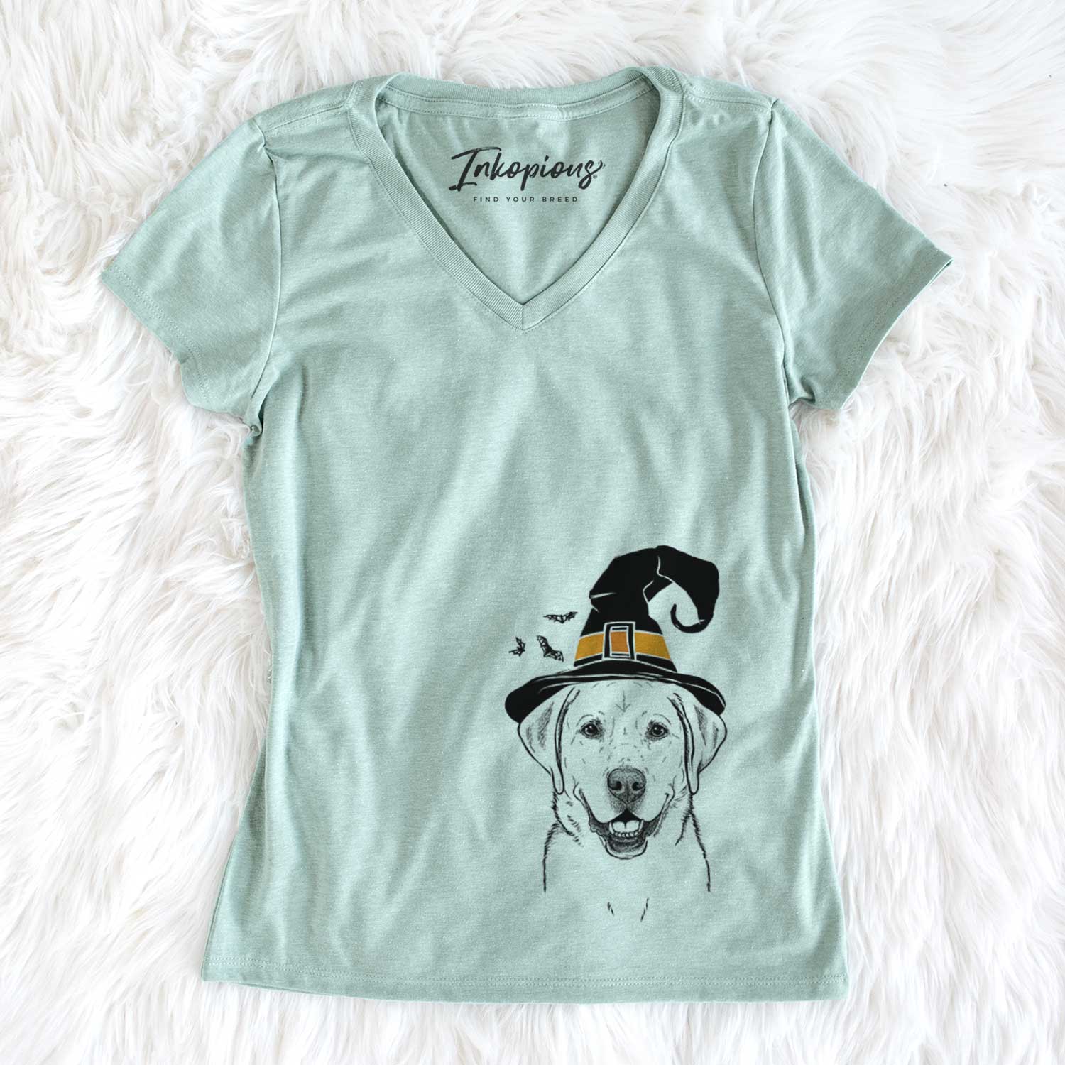 Witch Booney the Labrador Retriever - Women's V-neck Shirt