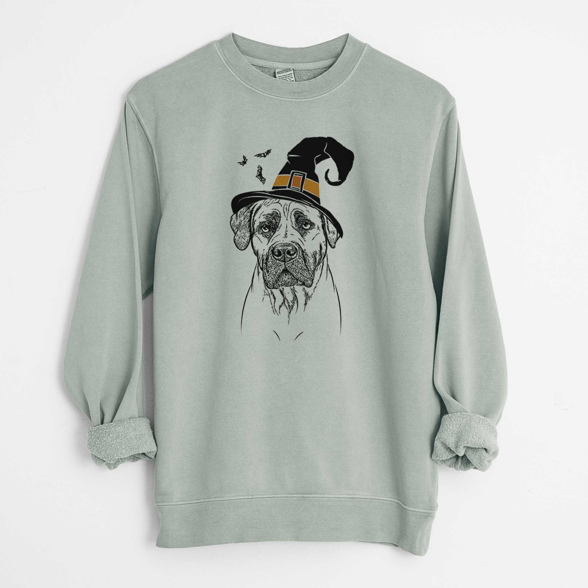 Witch Boris the Boerboel - Unisex Pigment Dyed Crew Sweatshirt