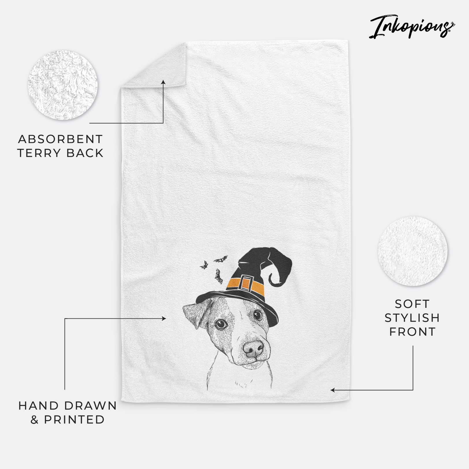 Bosse the Jack Russell Terrier Decorative Hand Towel