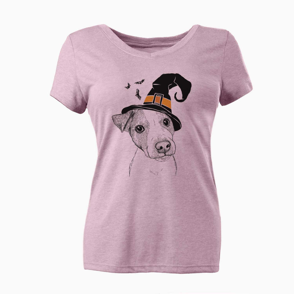 Witch Bosse the Jack Russell Terrier - Women's V-neck Shirt