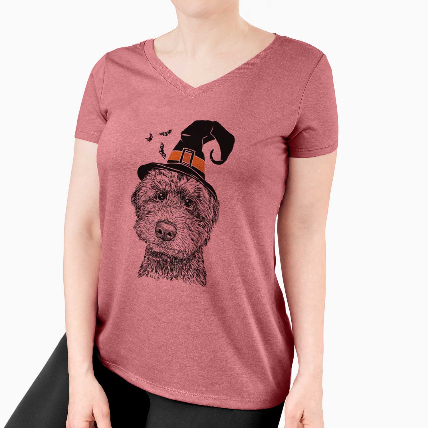 Witch Bowser the Whoodle - Women's V-neck Shirt