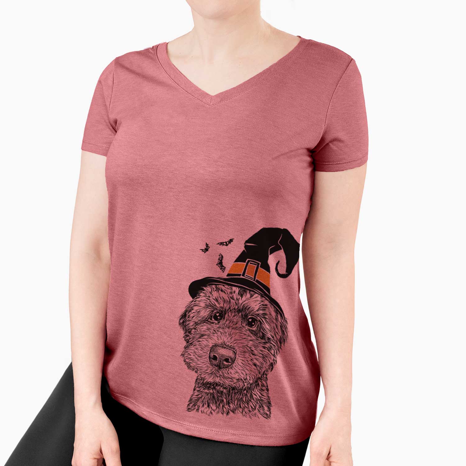 Witch Bowser the Whoodle - Women's V-neck Shirt