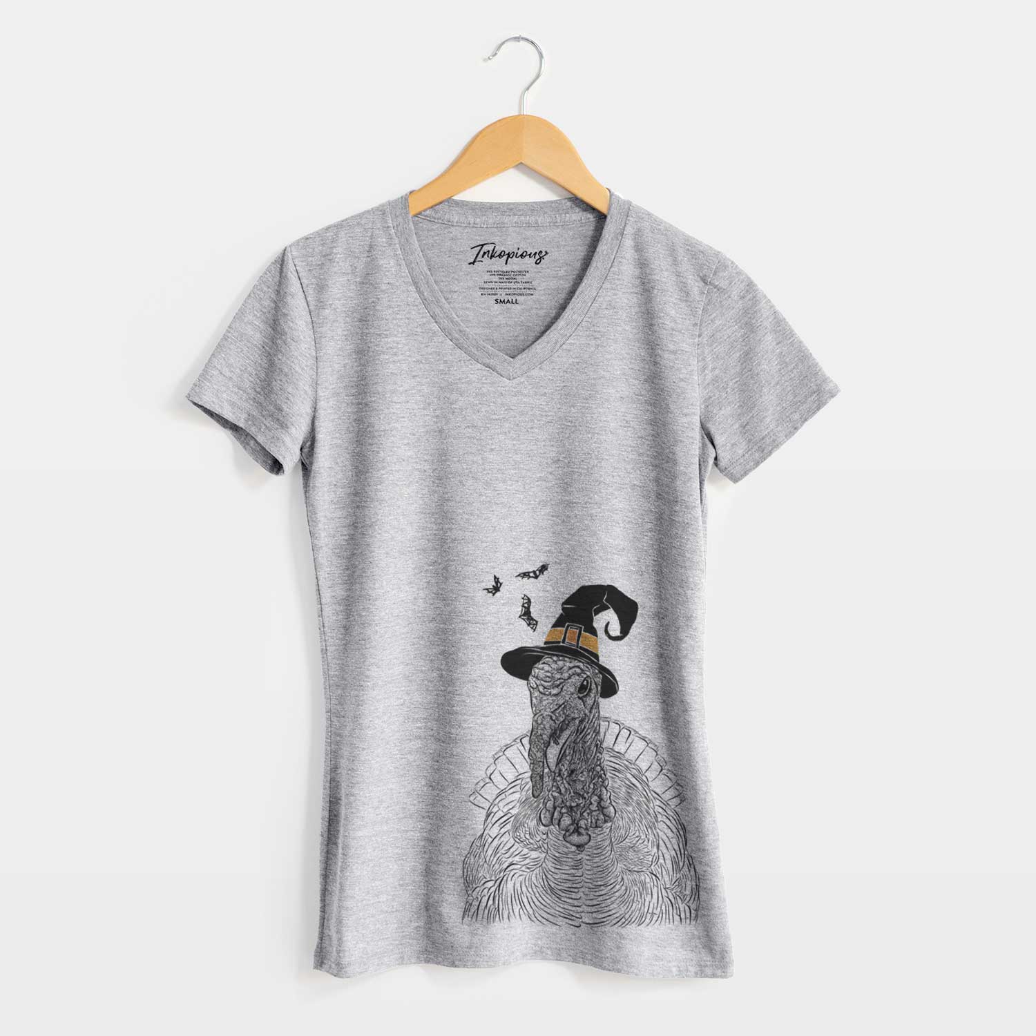 Witch Brady the Turkey - Women's V-neck Shirt