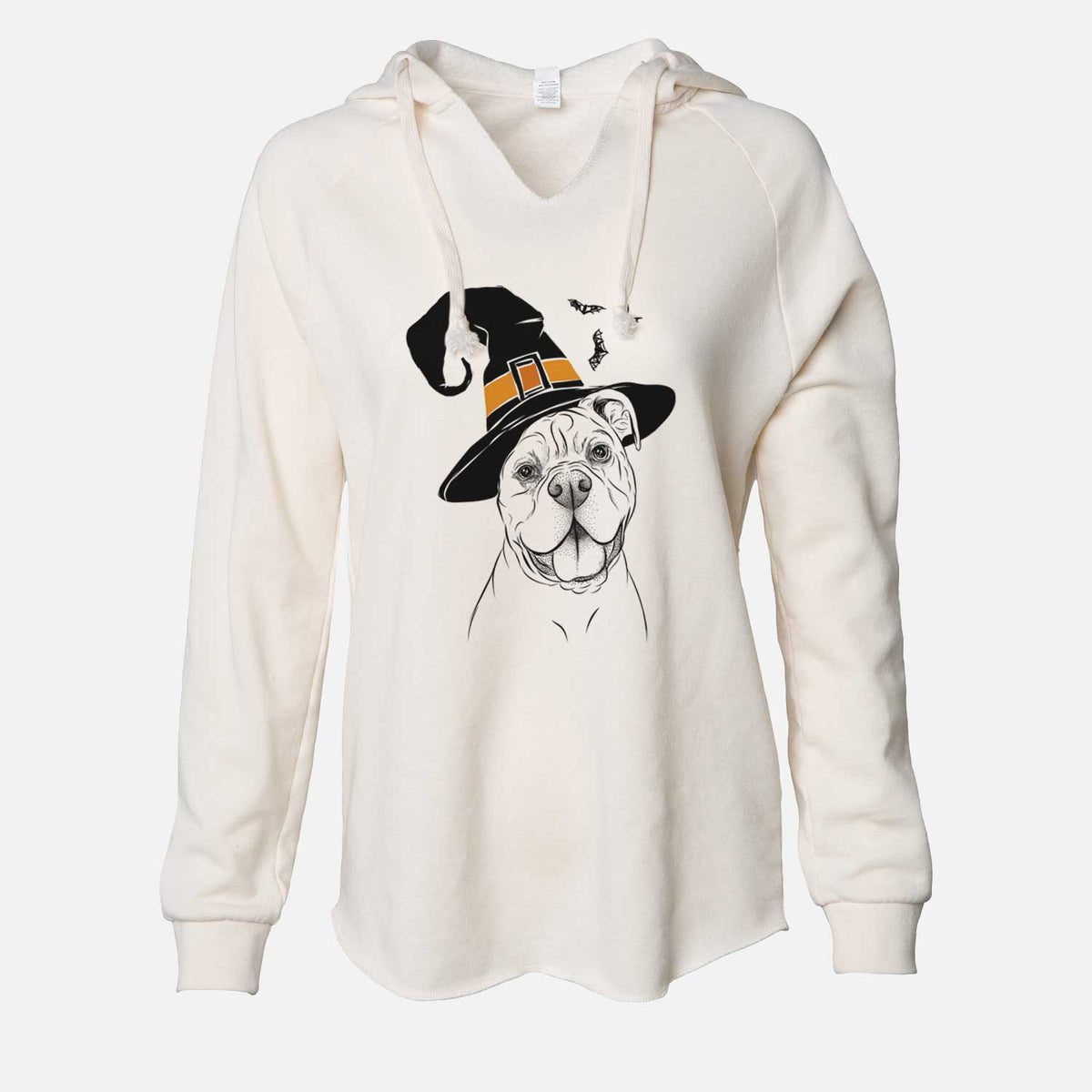 Witch Bravo the Bulldog Mix - Cali Wave Hooded Sweatshirt