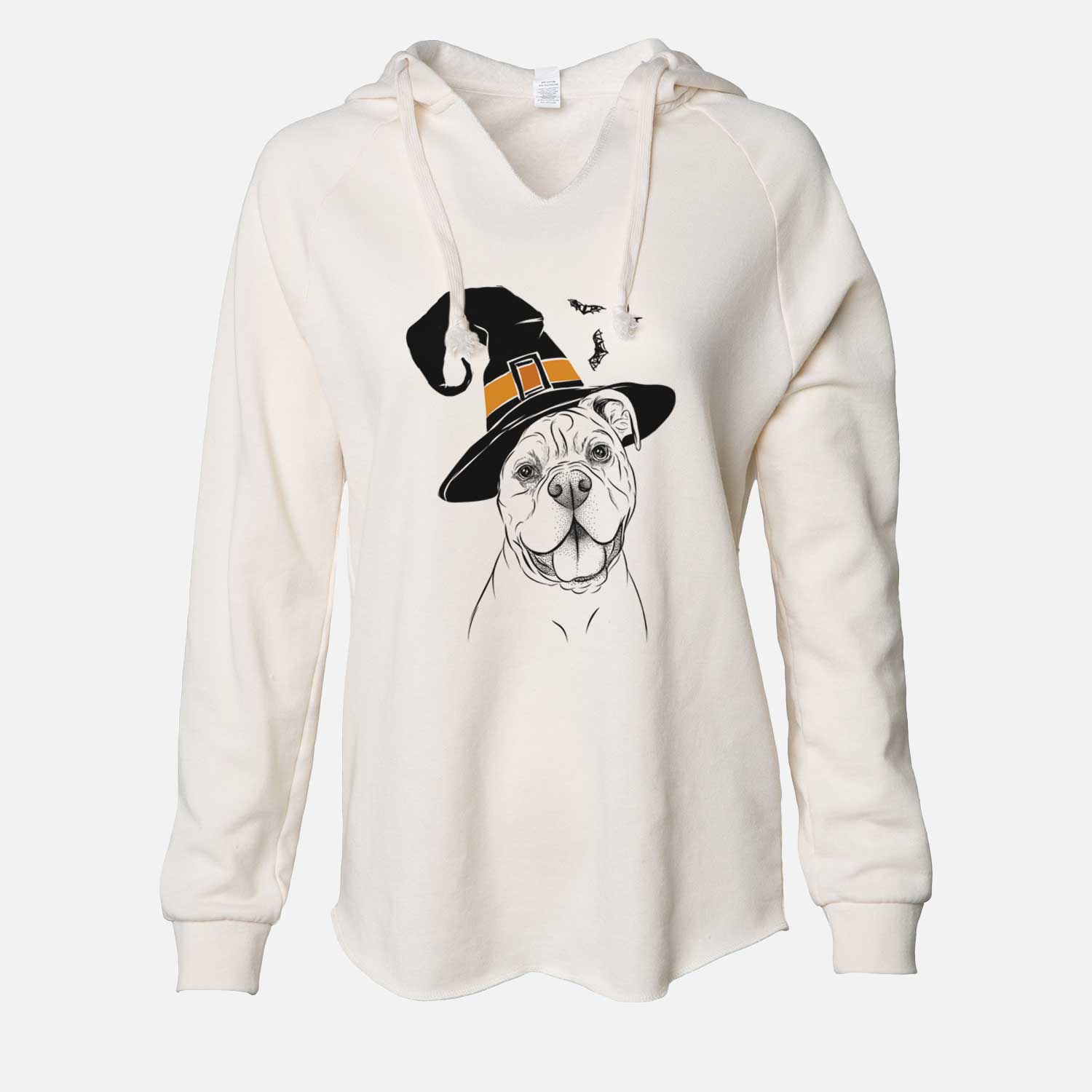 Witch Bravo the Bulldog Mix - Cali Wave Hooded Sweatshirt