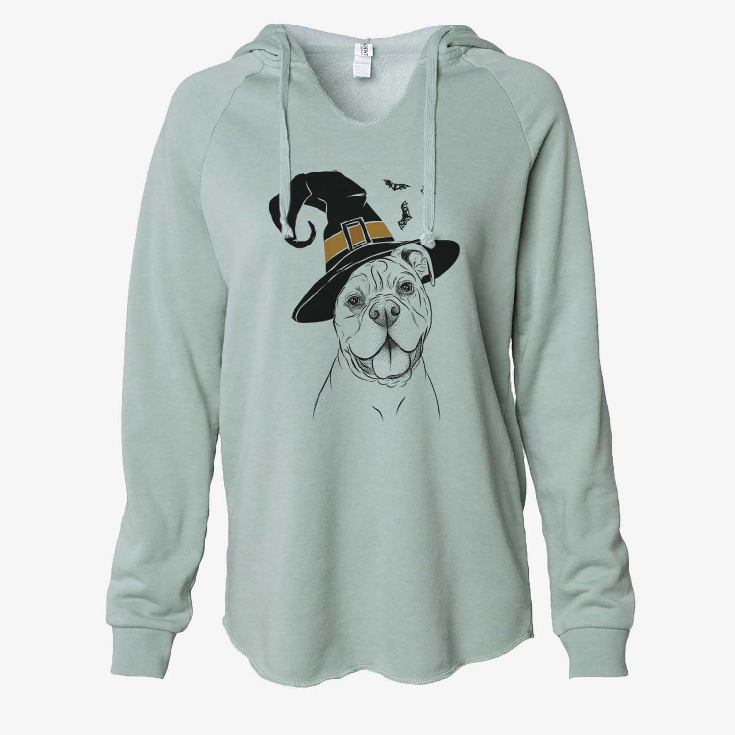 Witch Bravo the Bulldog Mix - Cali Wave Hooded Sweatshirt