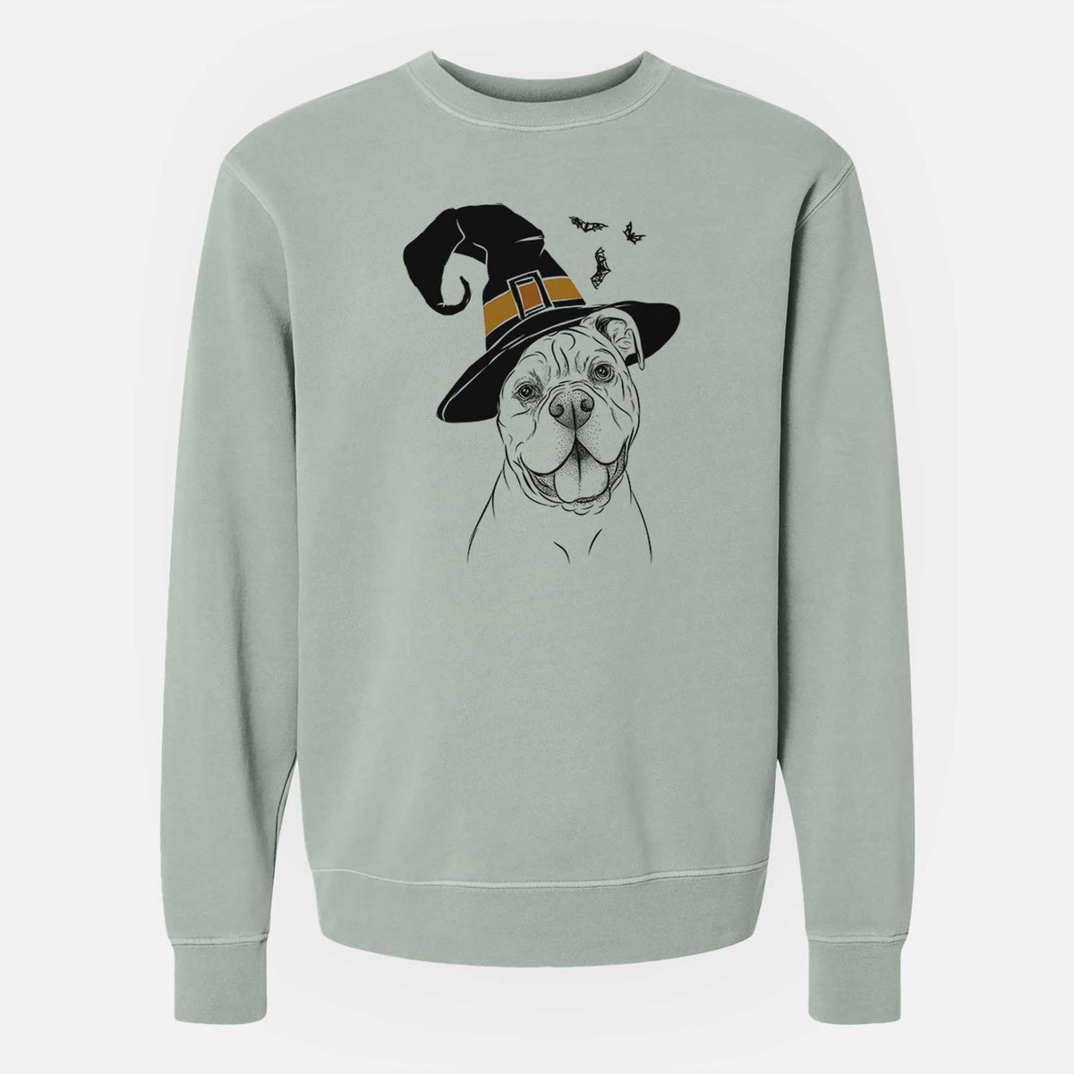 Witch Bravo the Bulldog Mix - Unisex Pigment Dyed Crew Sweatshirt