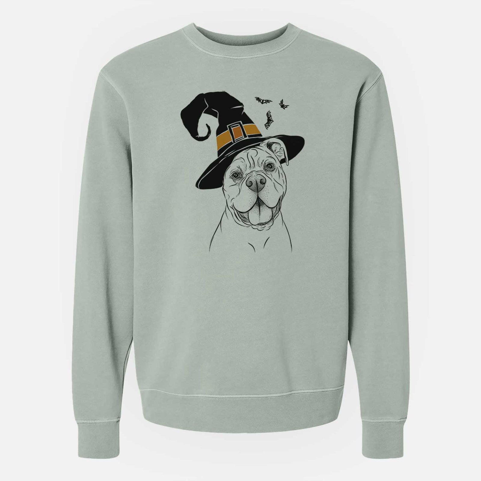 Witch Bravo the Bulldog Mix - Unisex Pigment Dyed Crew Sweatshirt
