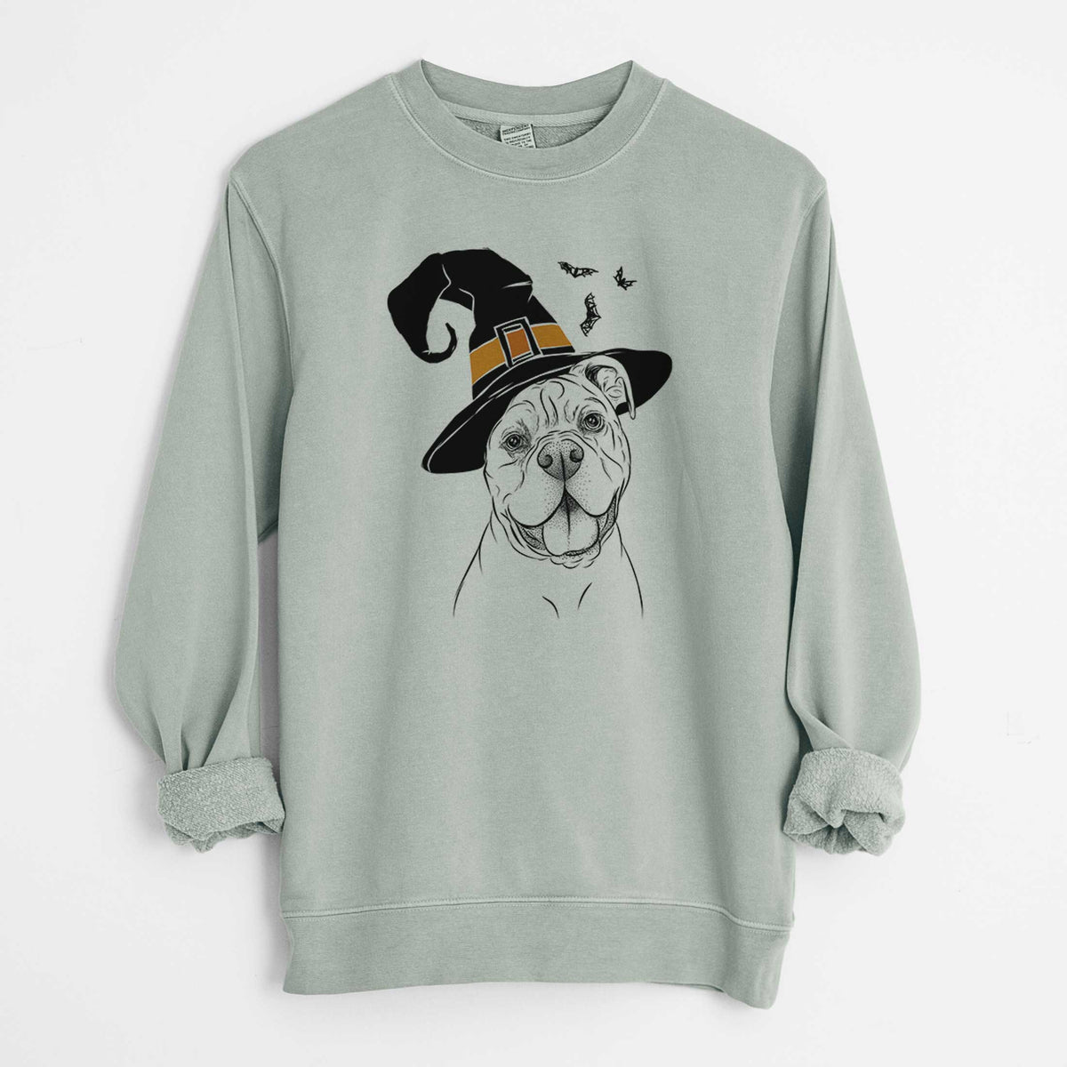 Witch Bravo the Bulldog Mix - Unisex Pigment Dyed Crew Sweatshirt