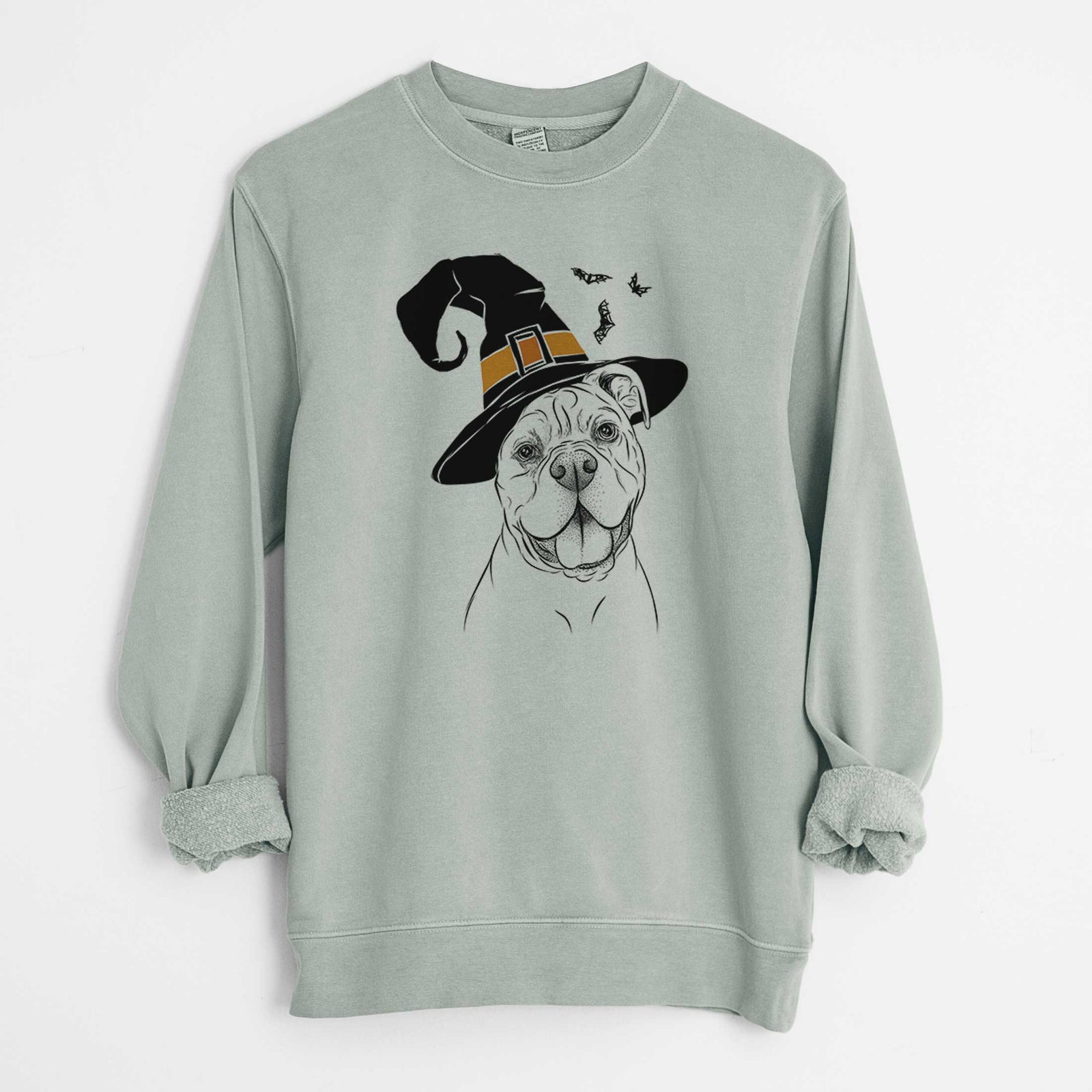 Witch Bravo the Bulldog Mix - Unisex Pigment Dyed Crew Sweatshirt