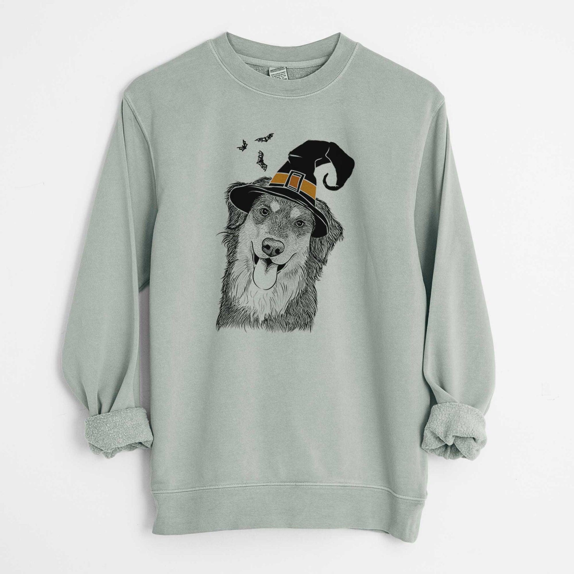 Witch Brodie the Golden Aussie - Unisex Pigment Dyed Crew Sweatshirt