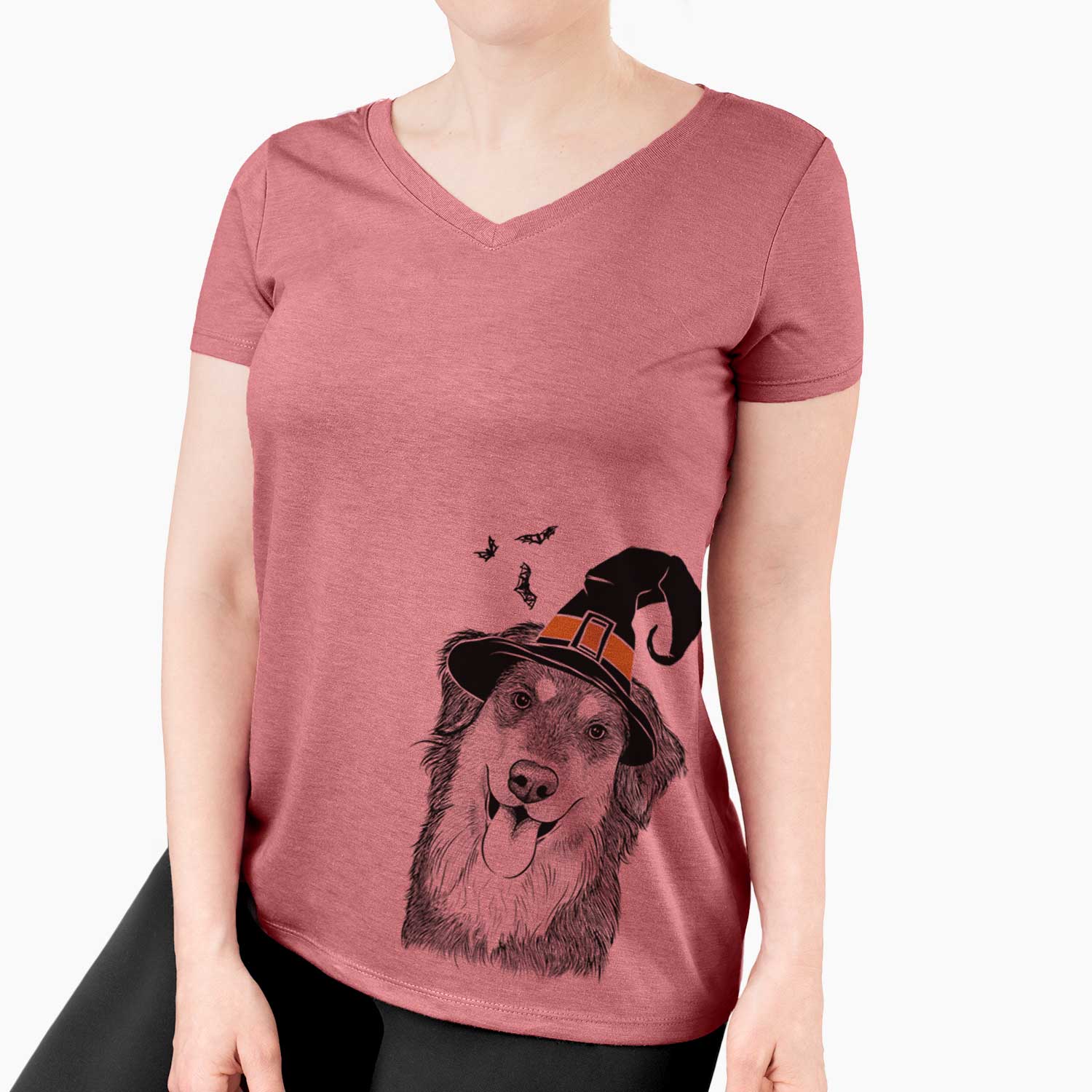 Witch Brodie the Golden Aussie - Women's V-neck Shirt