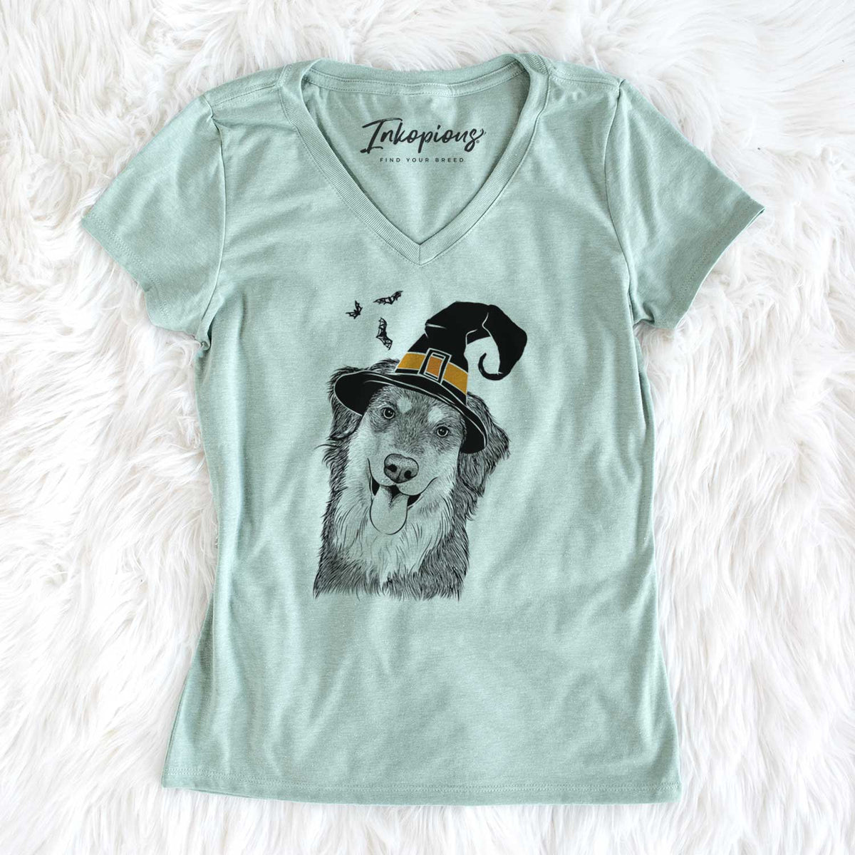 Witch Brodie the Golden Aussie - Women's V-neck Shirt