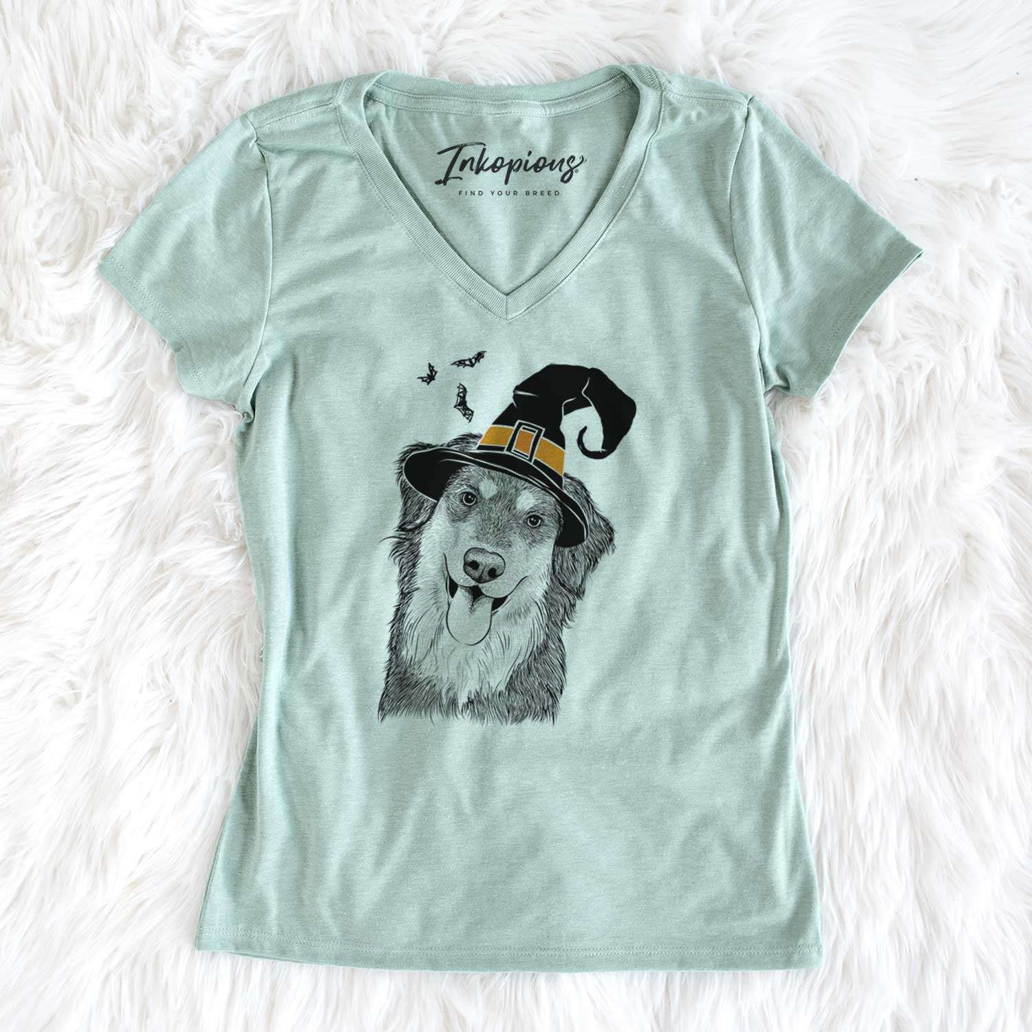 Witch Brodie the Golden Aussie - Women's V-neck Shirt
