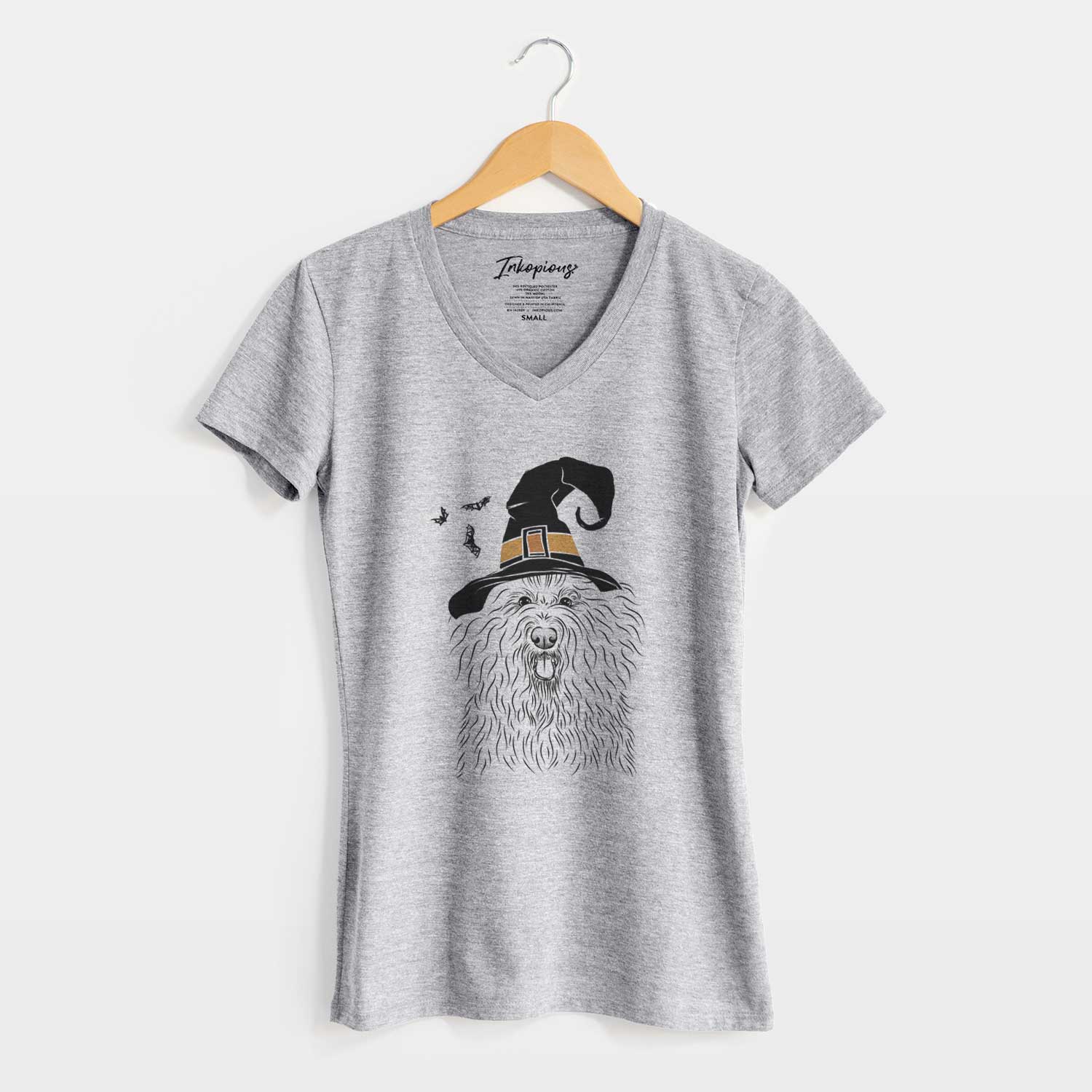 Witch Brody the Old English Sheepdog - Women's V-neck Shirt