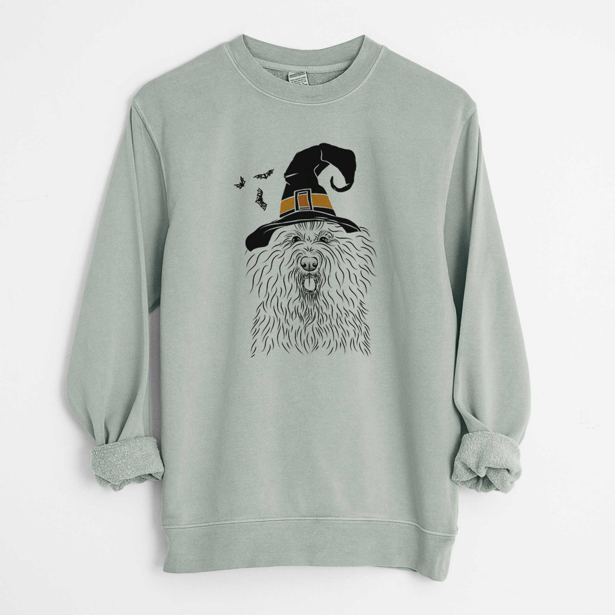 Witch Brody the Old English Sheepdog - Unisex Pigment Dyed Crew Sweatshirt