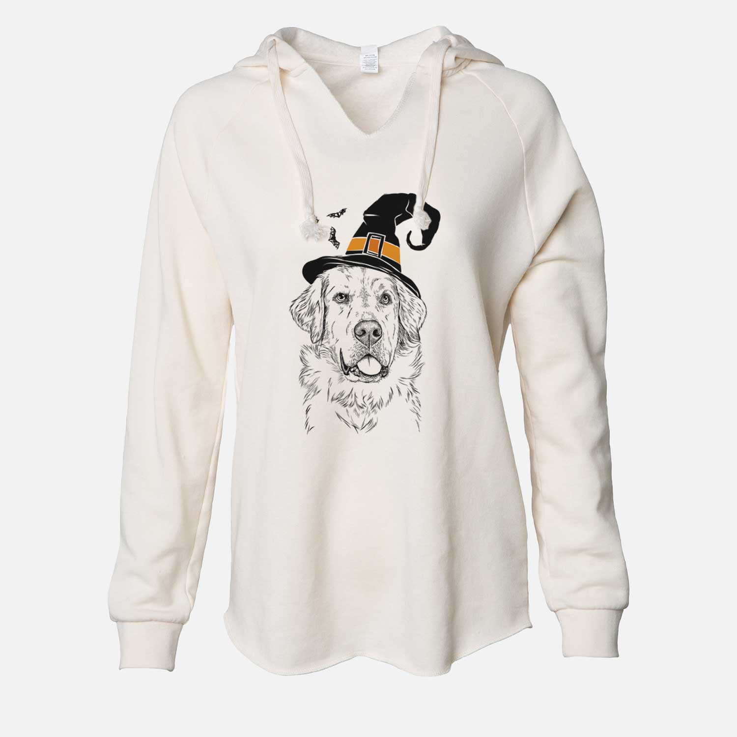 Witch Brophy the Great Pyrenees - Cali Wave Hooded Sweatshirt