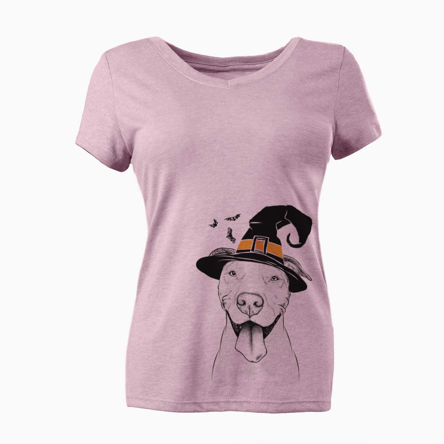 Witch Bruce the American Staffordshire Terrier - Women's V-neck Shirt