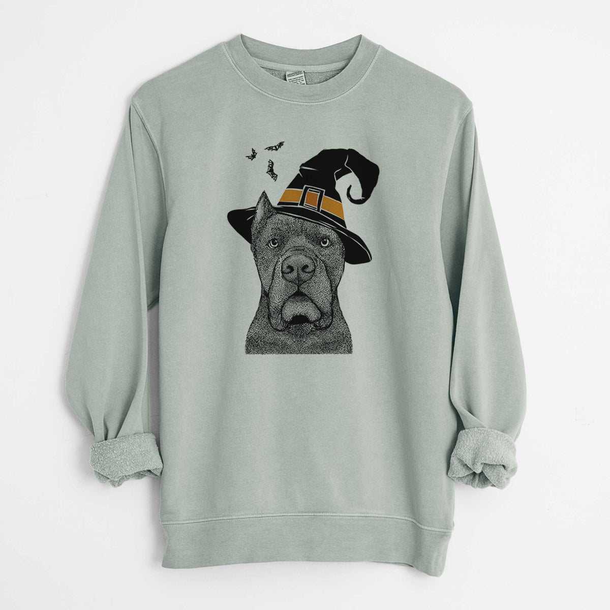 Witch Bruno the Cane Corso - Unisex Pigment Dyed Crew Sweatshirt