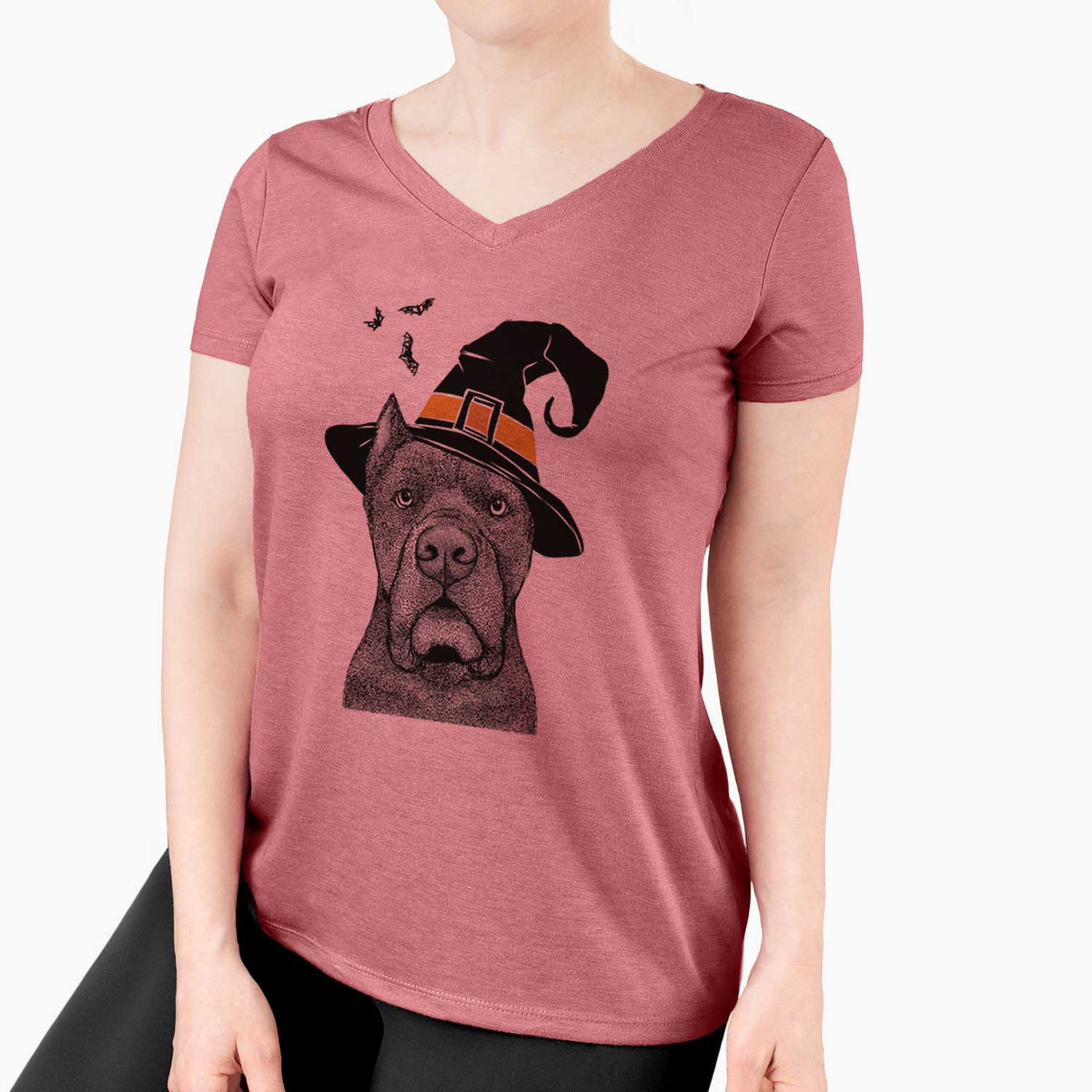Witch Bruno the Cane Corso - Women's V-neck Shirt