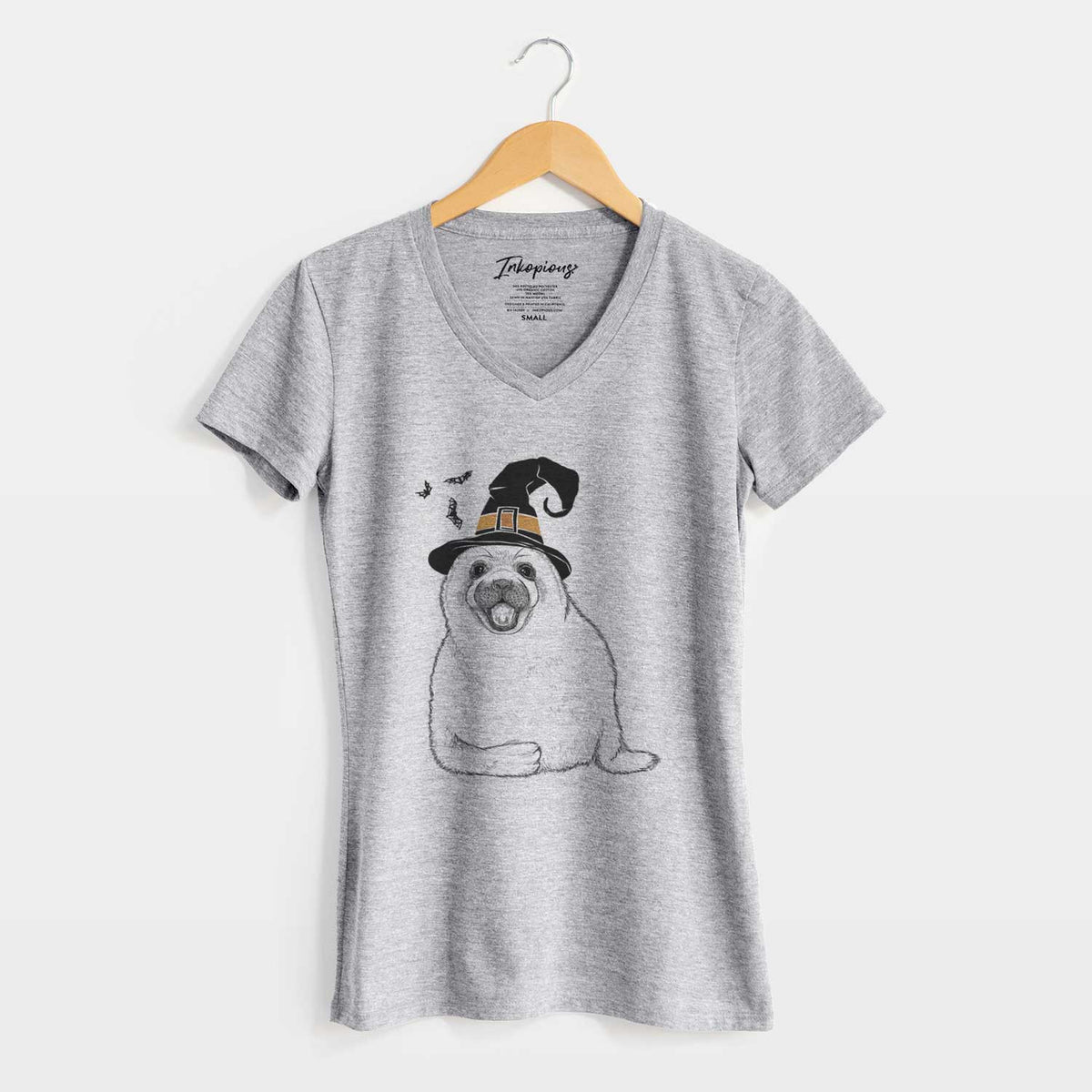 Witch Bub the Harp Seal - Women's V-neck Shirt